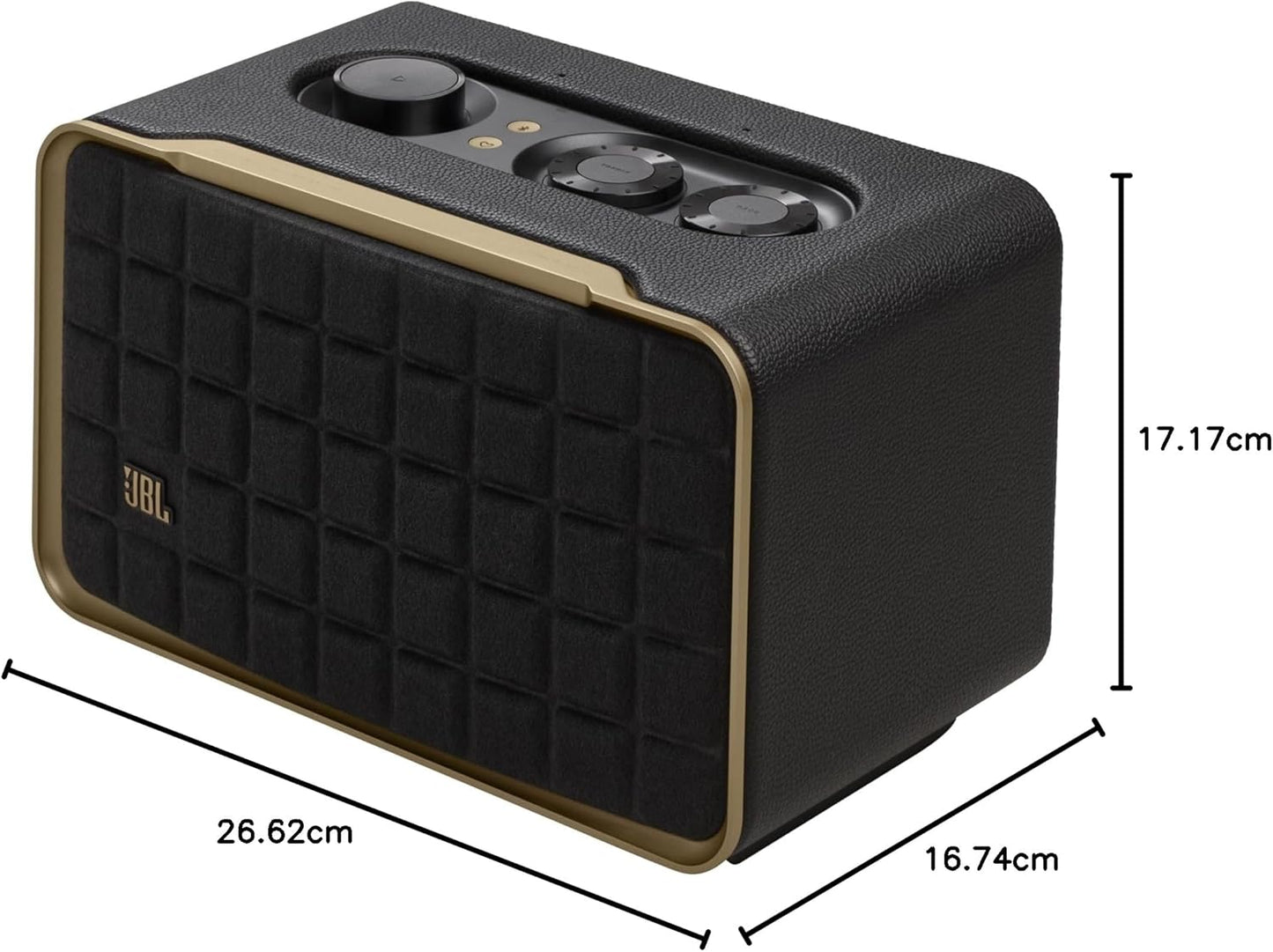 JBL Authentics 300 - Wireless Home Speaker, Music Streaming Services via Built-in Wi-Fi, Built in Battery, Built in Alexa and Google Assistant