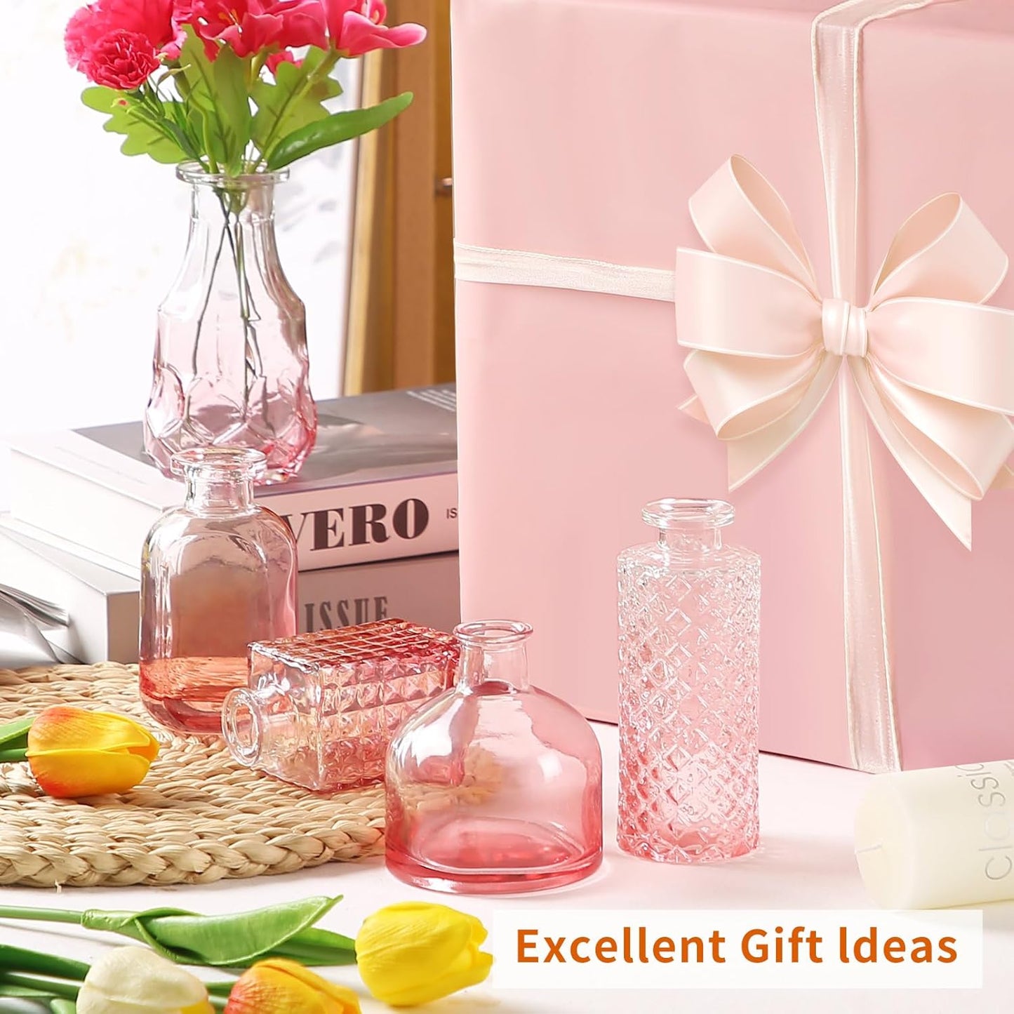 30 Pcs Mini Bud Vases As Wedding Centerpieces for Tables,Clear Bud Vases for Flowers,Small Flower Vases Suitable for Birthday Party,Anniversary,Wedding Reception,Baby Shower