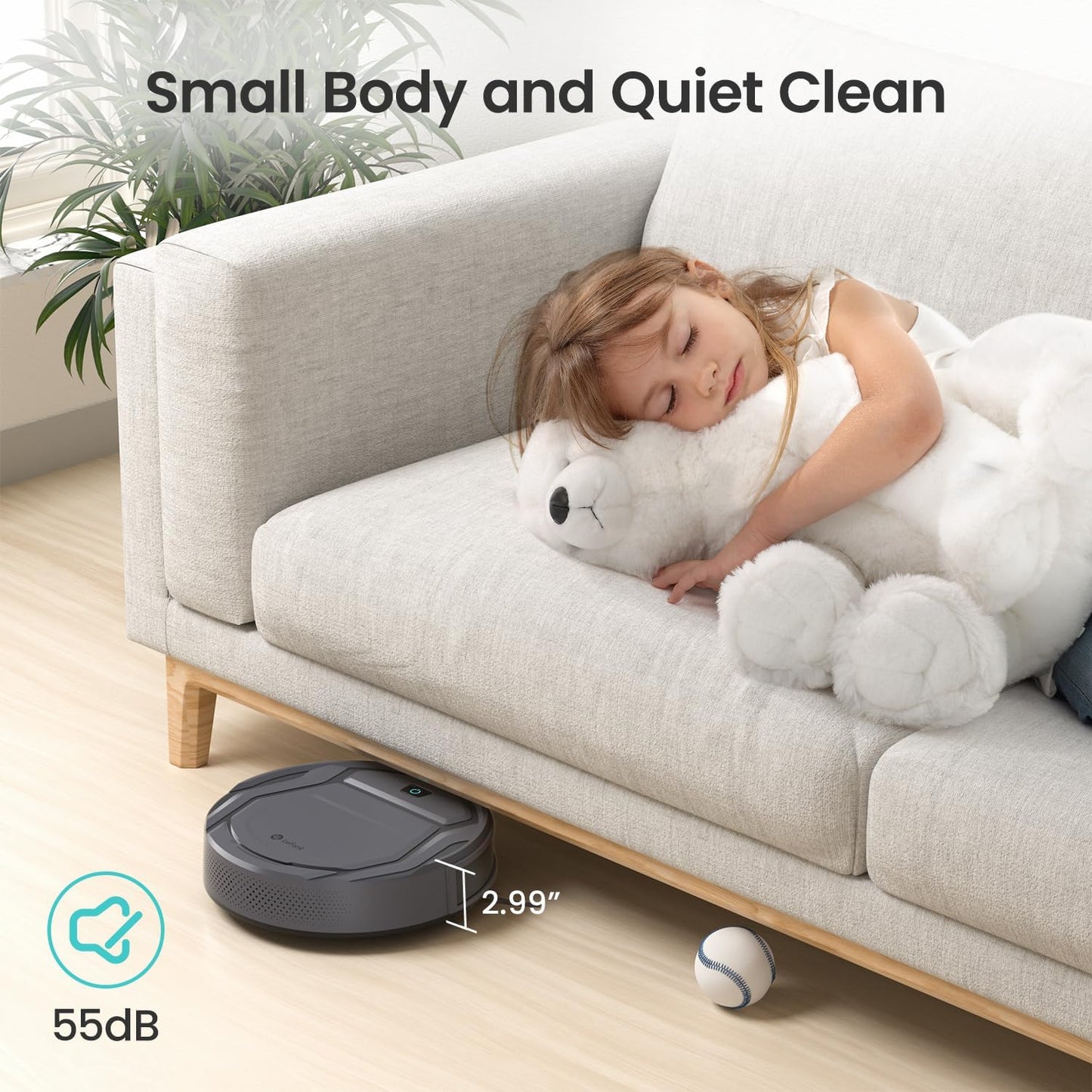 Lefant Robot Vacuum Cleaner, 6 Cleaning Modes, Wi-Fi Connected, SmartSense Technology, Multi-Surface Cleaning, Self-Charging Robotic Vacuum, Alexa, Ideal for Pet Hair and Hard Floor(M210 Pro)