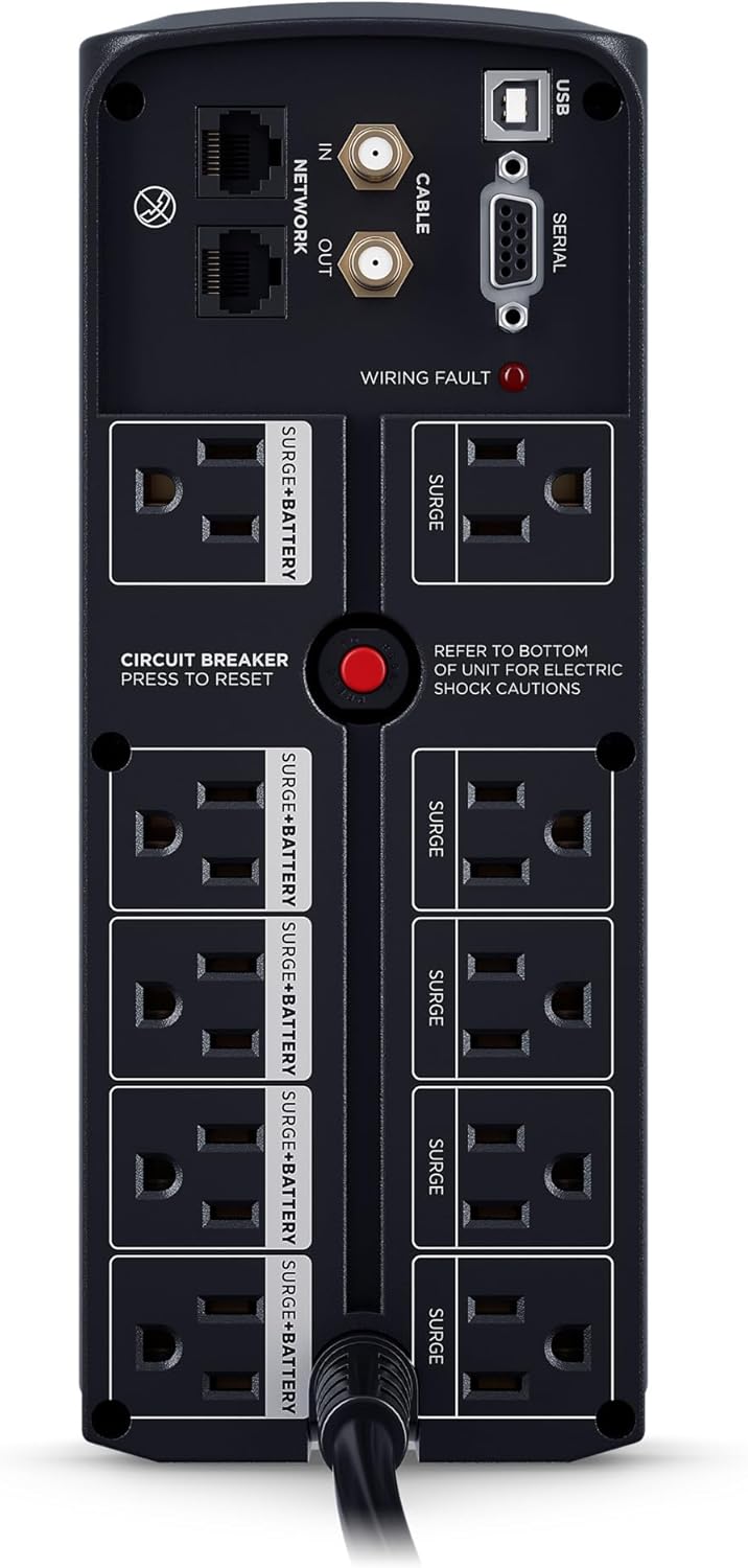 CyberPower CP685AVRG AVR UPS System, 685VA/390W, 8 Outlets, Compact