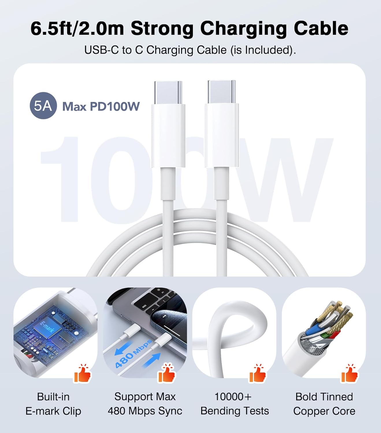 USB C Fast Charger, 150W 6 Port Desktop PD GaN Fast Charger Charging Station Block 65W USB C Laptop Charger for MacBook Pro/Air iPad iPhone 16 15 14 13 12 Pro Max Galaxy S23 Note 20 Pixel