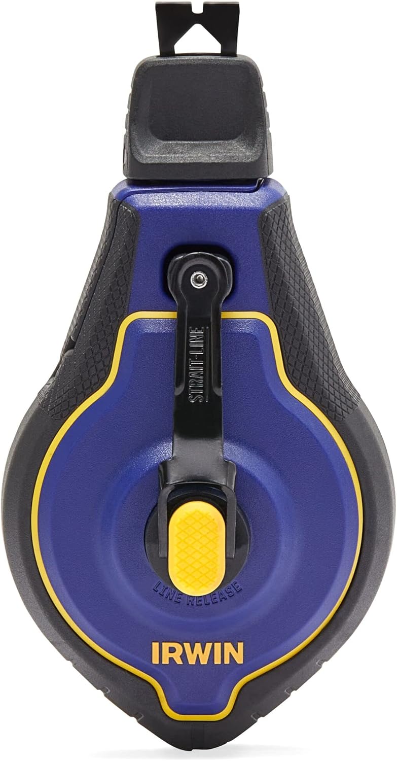 Irwin STRAIT-LINE Chalk Line, Speedline Pro Reel, Blue, 100 ft. (IWHT48443BC)