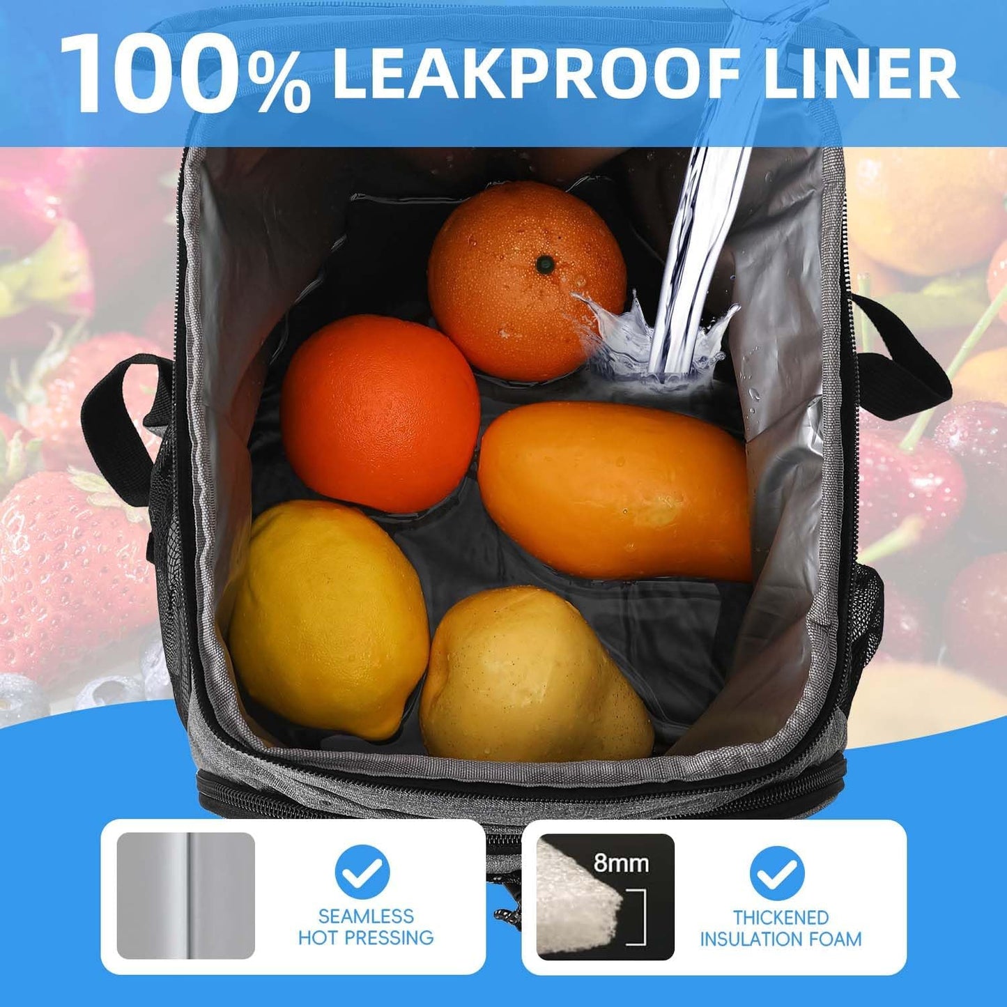 Bagtopia Camping Cooler Backpack 25 Cans, Leak Proof Insulated Thermal Bag, Beach Travel Picnic Lunch Backpack for Men Women