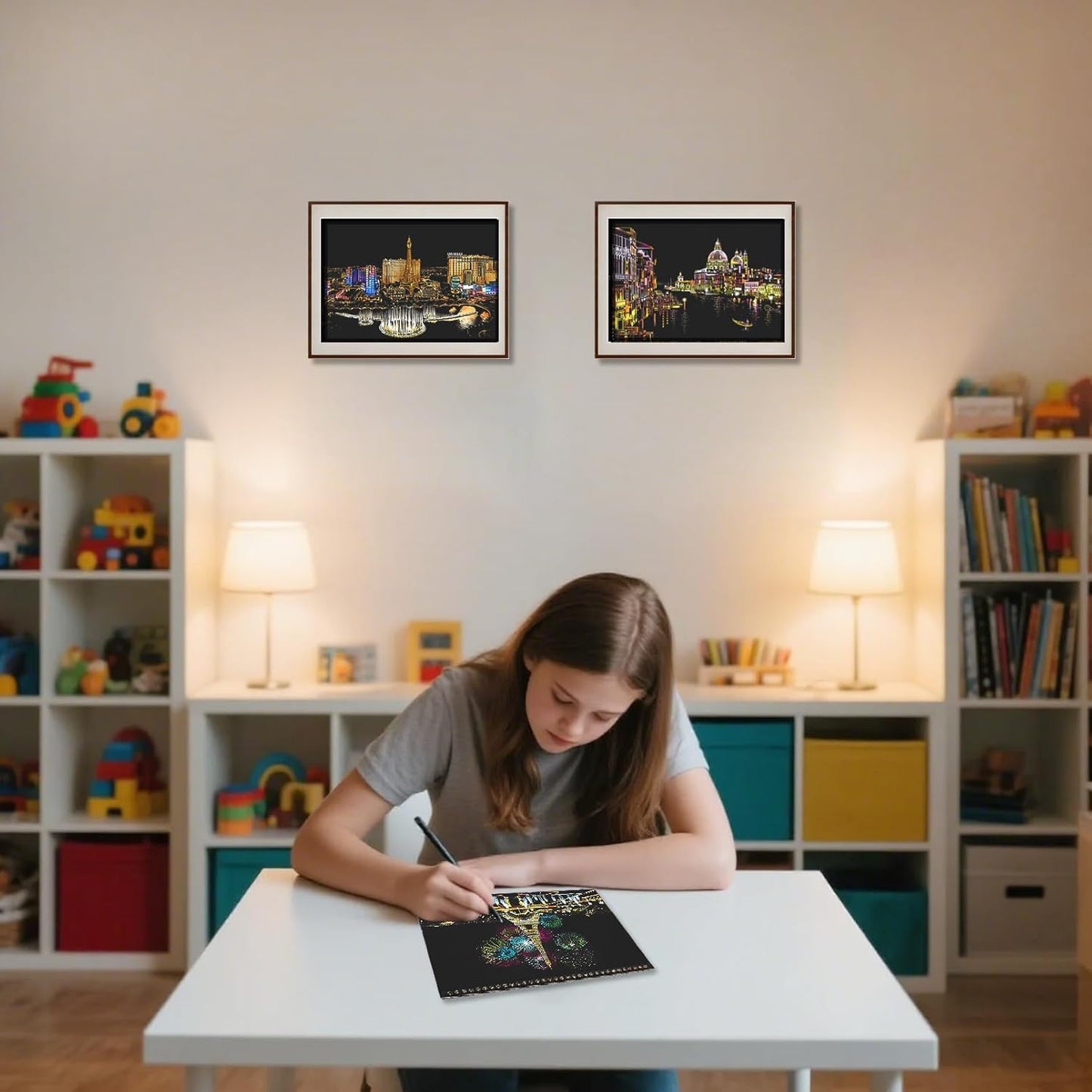 Purilite Select 20 PCS Cityscape Scratch Art Book