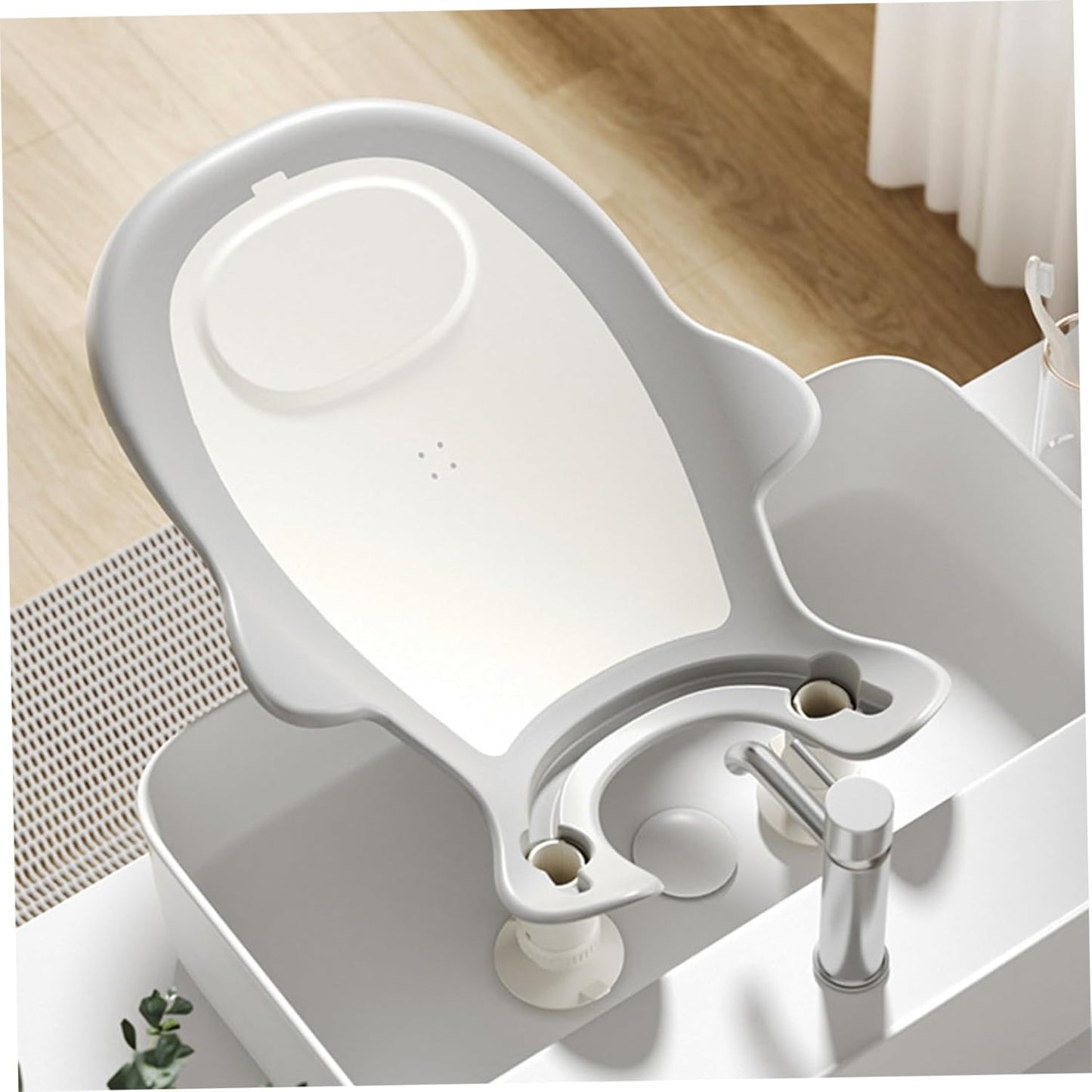 Baby Bathtub, Adjustable Soft Non Slip U Shaped Drainage Baby Bath Support With Suckers For Babies 0-12 Months Home Use, Products