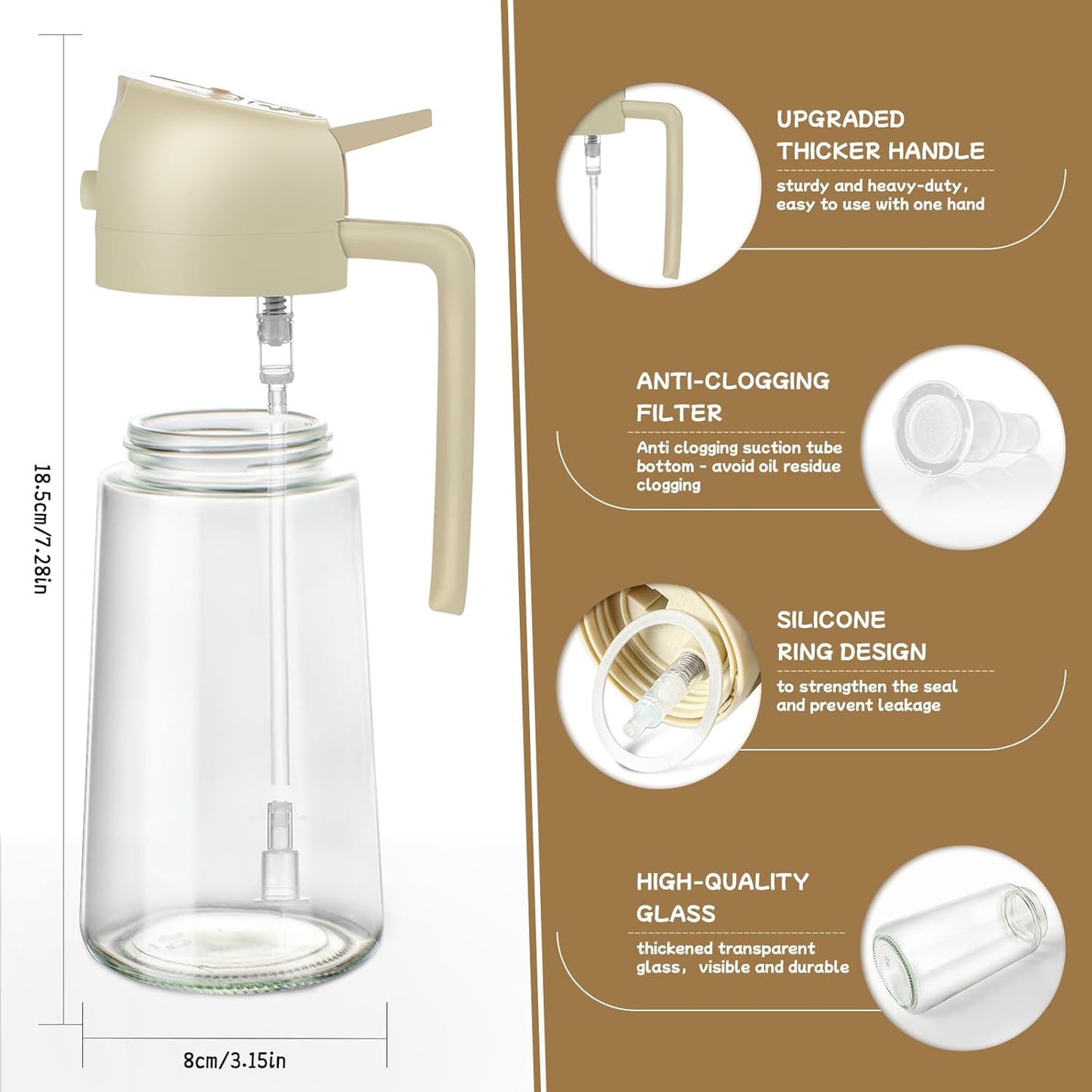 Purilite Select 2-in-1 Glass Oil Dispenser
