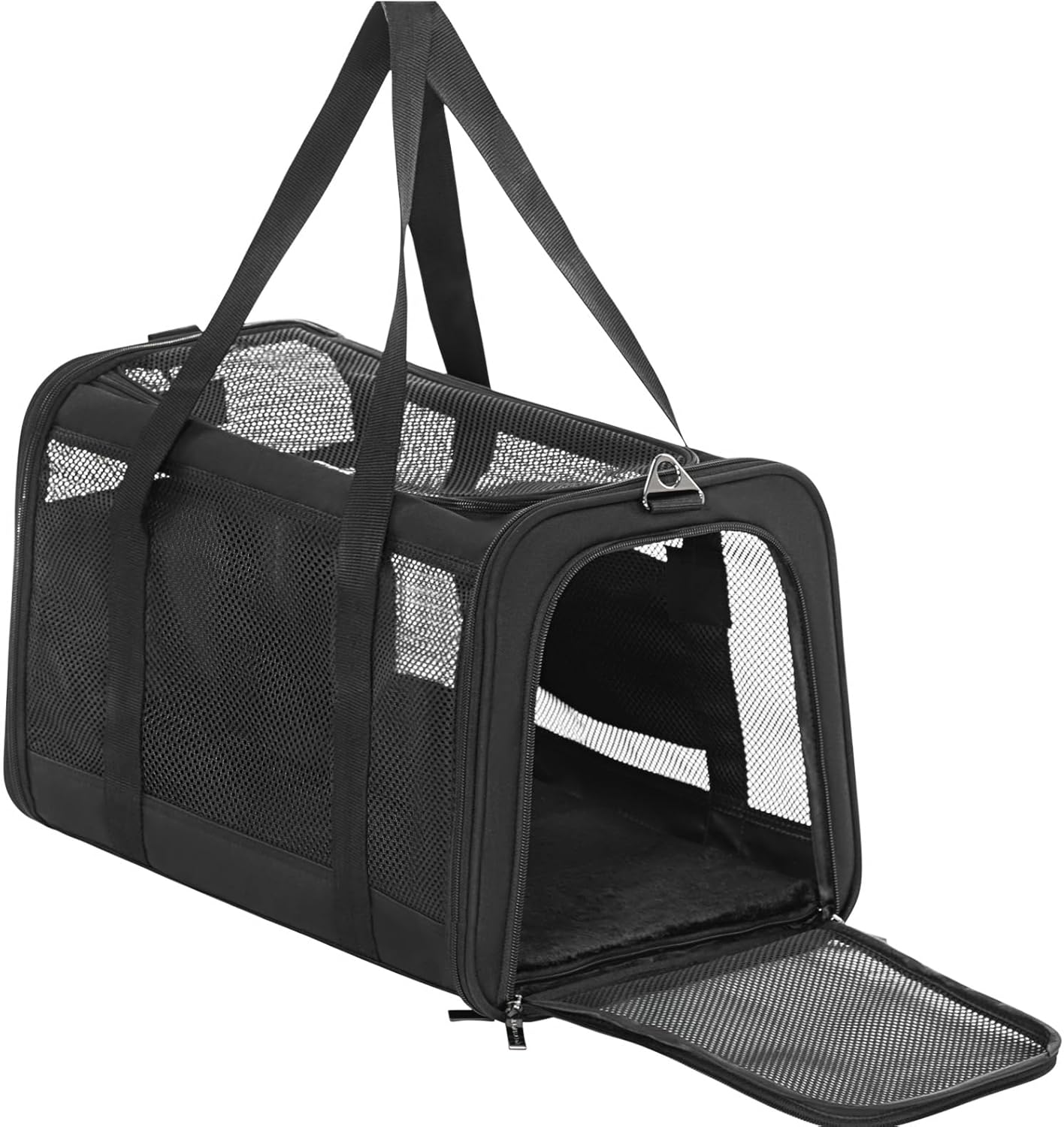 Petsfit Pet Carrier Airline Approved, Soft-Sided Cat Carrier with Patented Car Buckle, Lightweight and Collapsible with Adjustable Shoulder Strap, Soft Cushion,Green
