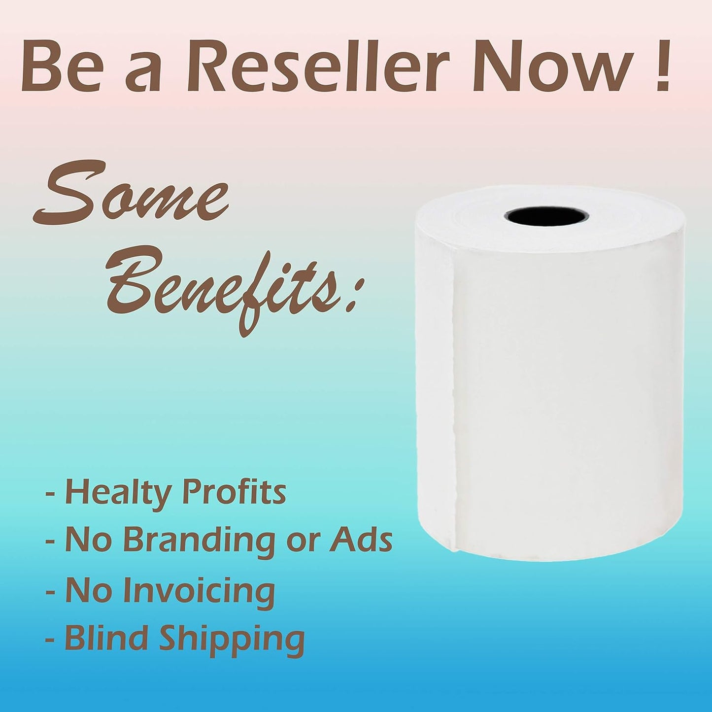 (50 Rolls) 2 1/4 x 50 Thermal Paper Receipt Rolls 2.25 x 50 ft POS Cash Register fits All Credit Card Terminals