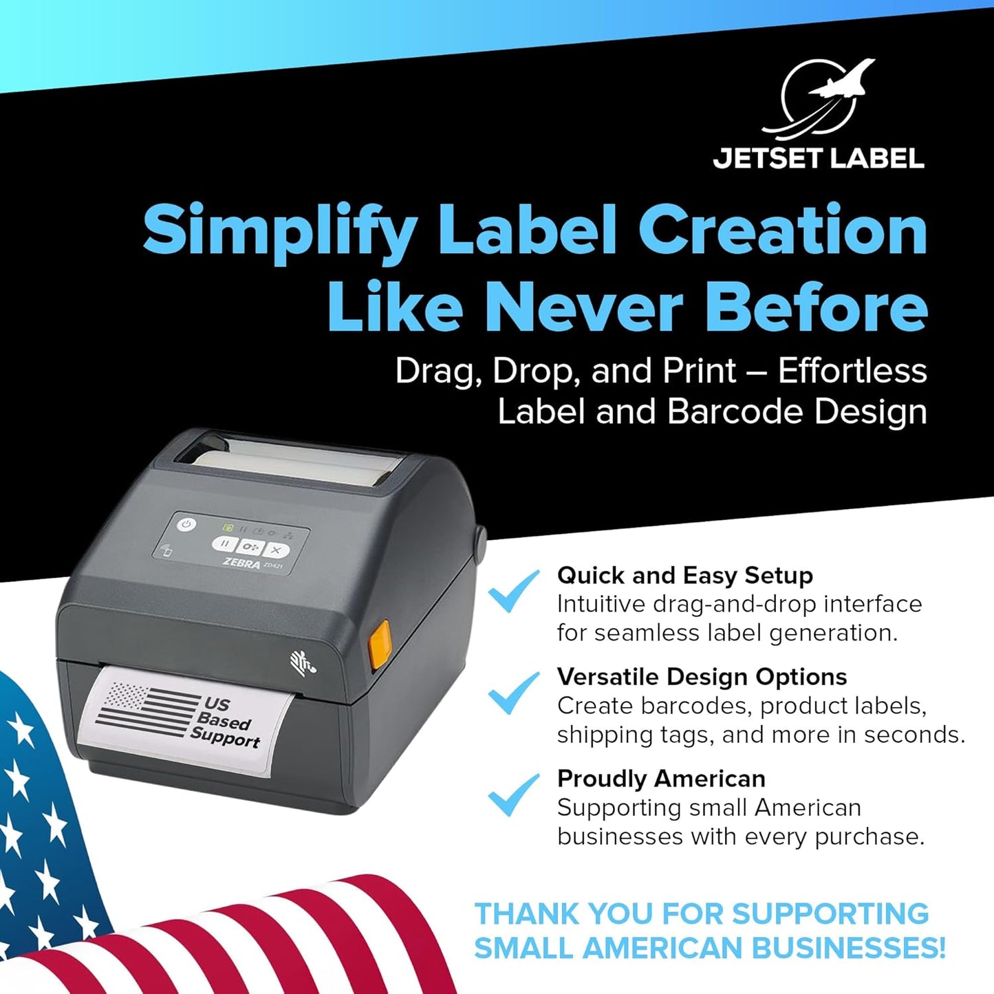 JetSet Label Zebra TLP 2824 Plus Thermal Transfer Desktop Monochrome Printer | 2 in Width | Serial & USB Port Connectivity 282P-101110-00 | Include Jetset Software