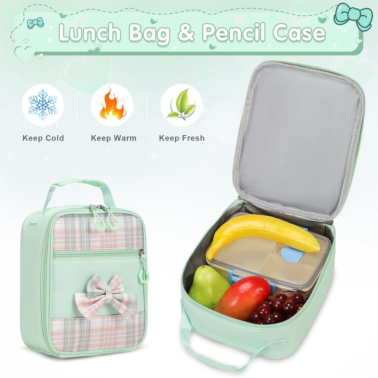 ACESAK Girls Backpack - 3PCS Backpack for Girls Cute School Backpacks for Girls Kindergarten