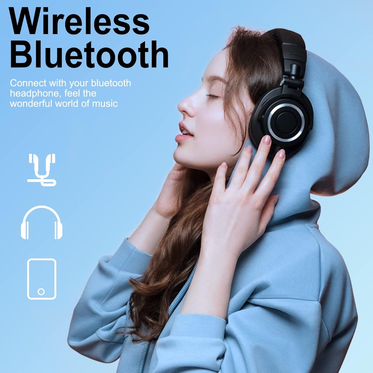 32GB MP3 Player with Bluetooth, Wodgreat Portable HiFi Lossless Music Players with Built-in Speaker for FM/Video/E-Book, Multifunctional Walkman Media Player with TF Card Slot, Support up to 128GB