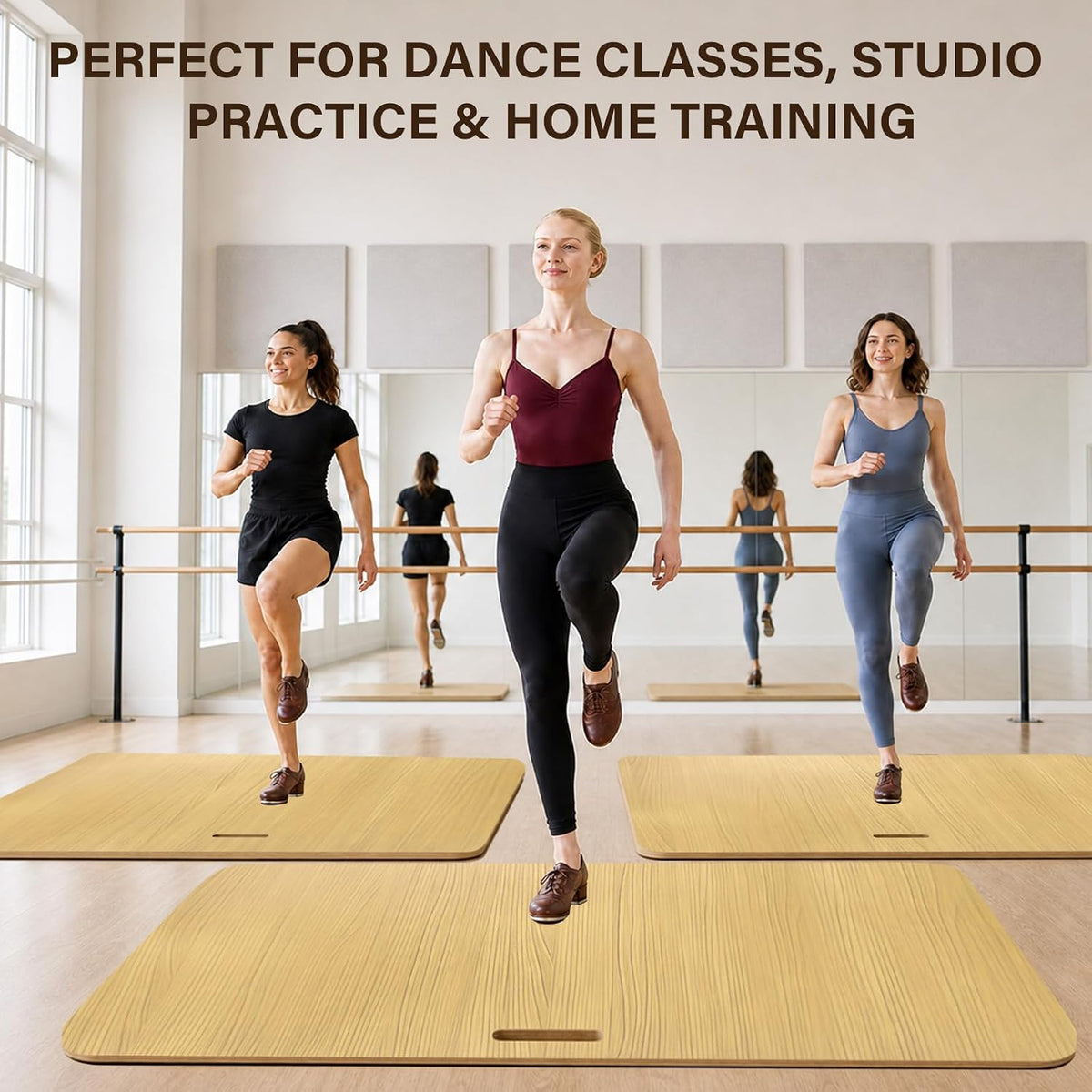 48"x27" Portable Tap Dance Floor Mat Non-Slip Shock Absorbing for Home