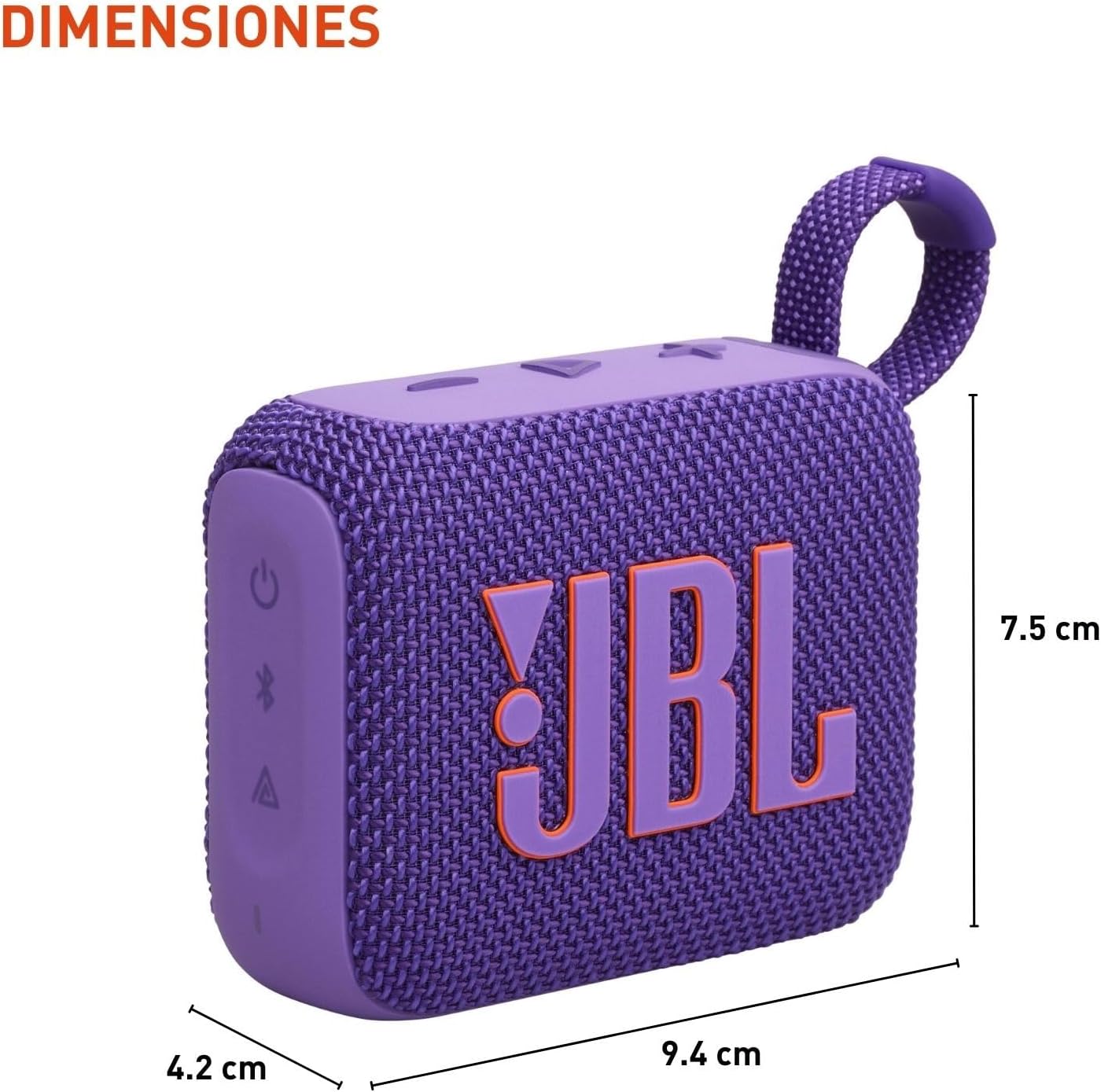JBL Go 4 - Ultra-Portable, Waterproof and Dustproof Bluetooth Speaker, 7-Hour Built-in Battery, Made in Part with Recycled Materials (Purple)