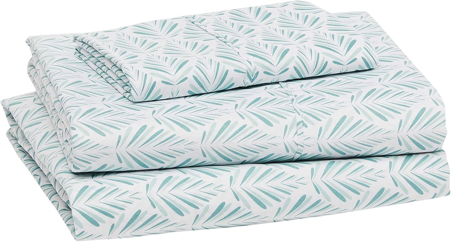 Amazon Basics Lightweight, Breathable Microfiber 4-Piece Bed Sheet Set with 14-Inch Deep Pockets, Full, Blush Pink, Solid