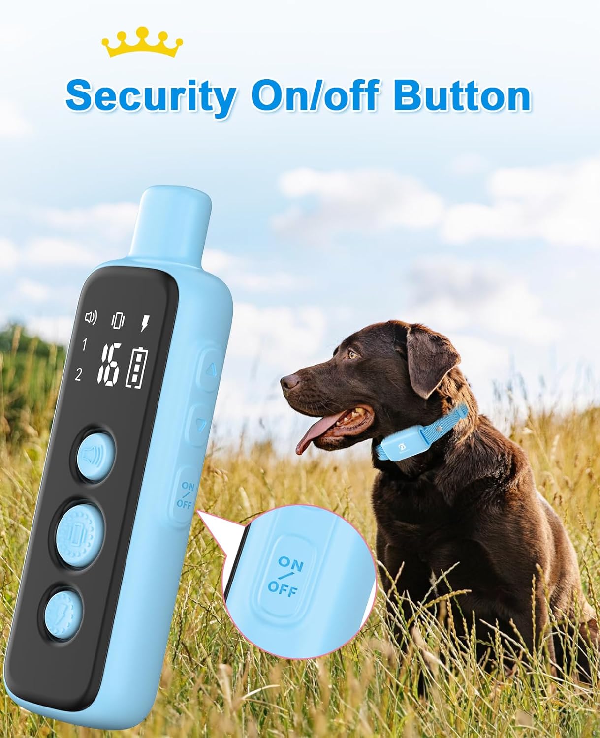 Bousnic Shock Collar for Dogs - Waterproof Rechargeable Dog Electric Training Collar with Remote for Small Medium Large Dogs with Beep, Vibration, Safe Shock Modes (8-120 Lbs) (Green)