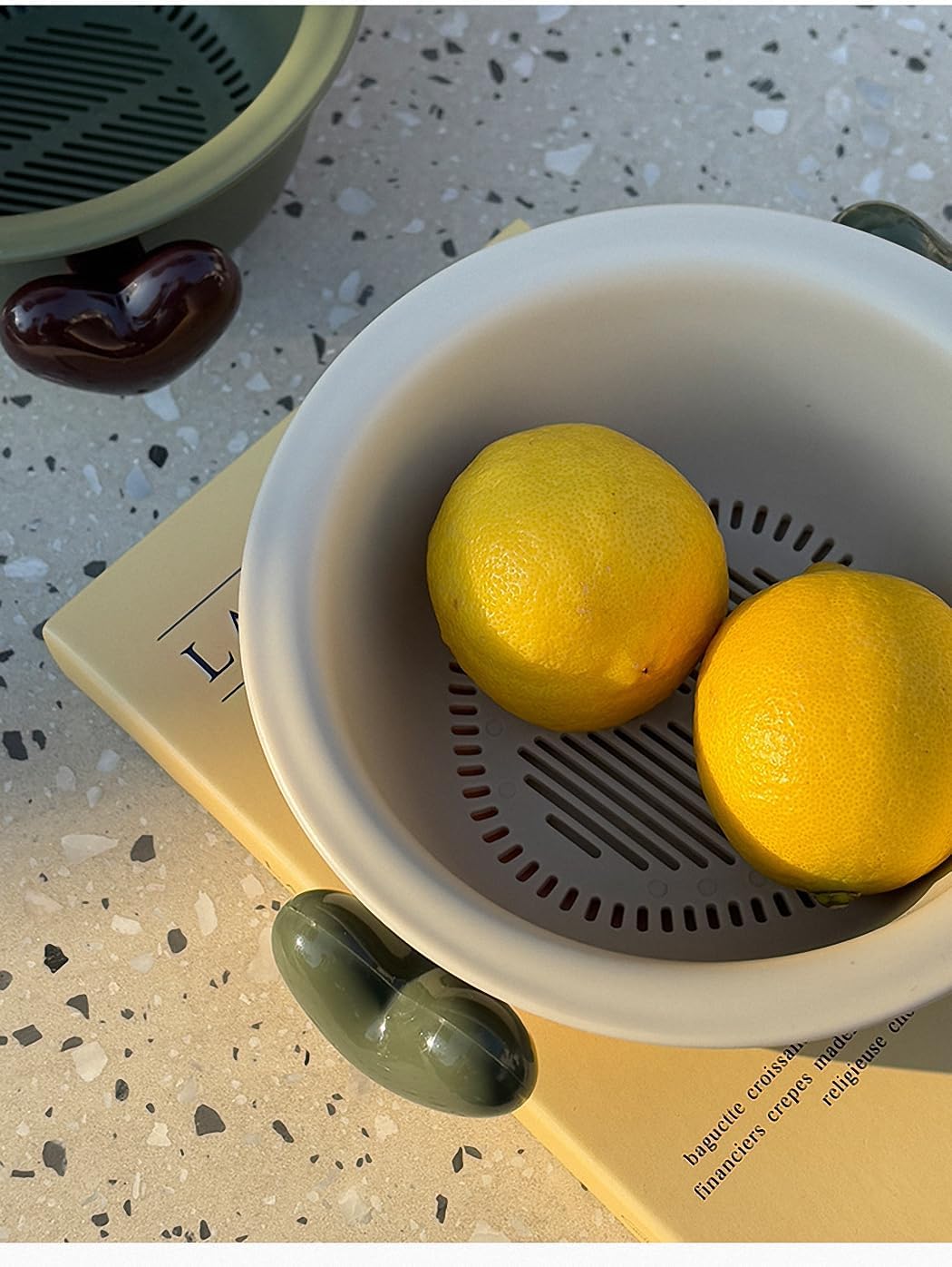 Kitchen Washbas Food Strainer Drain Basket Rotating Drainer Double-Layer Basin Vegetable Fruit Washing Strainer
