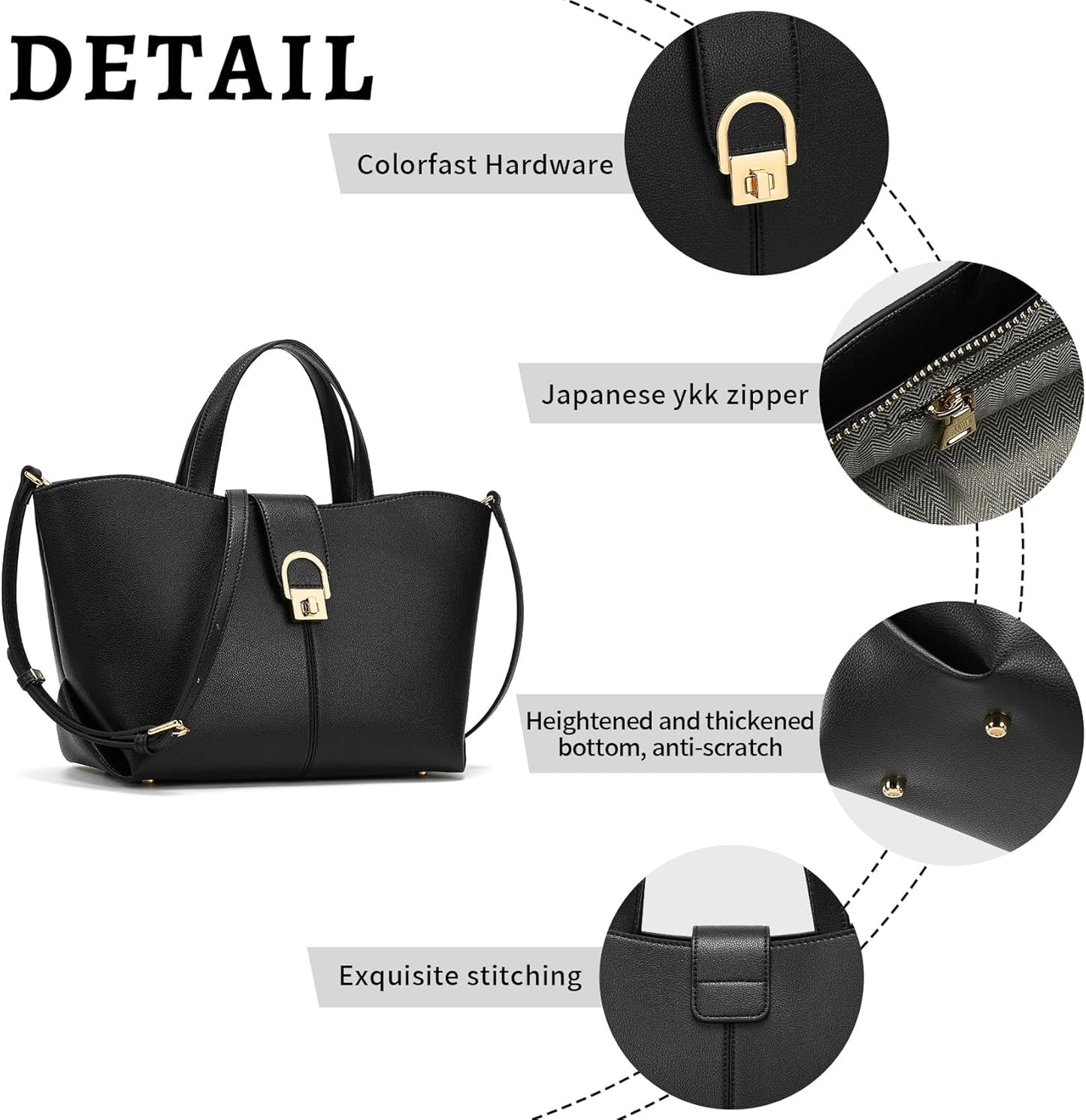 Leather Handbag for Women Tote bag Boho Purses and Handbags with Zipper Crossbody Bag Big shoulder handbag