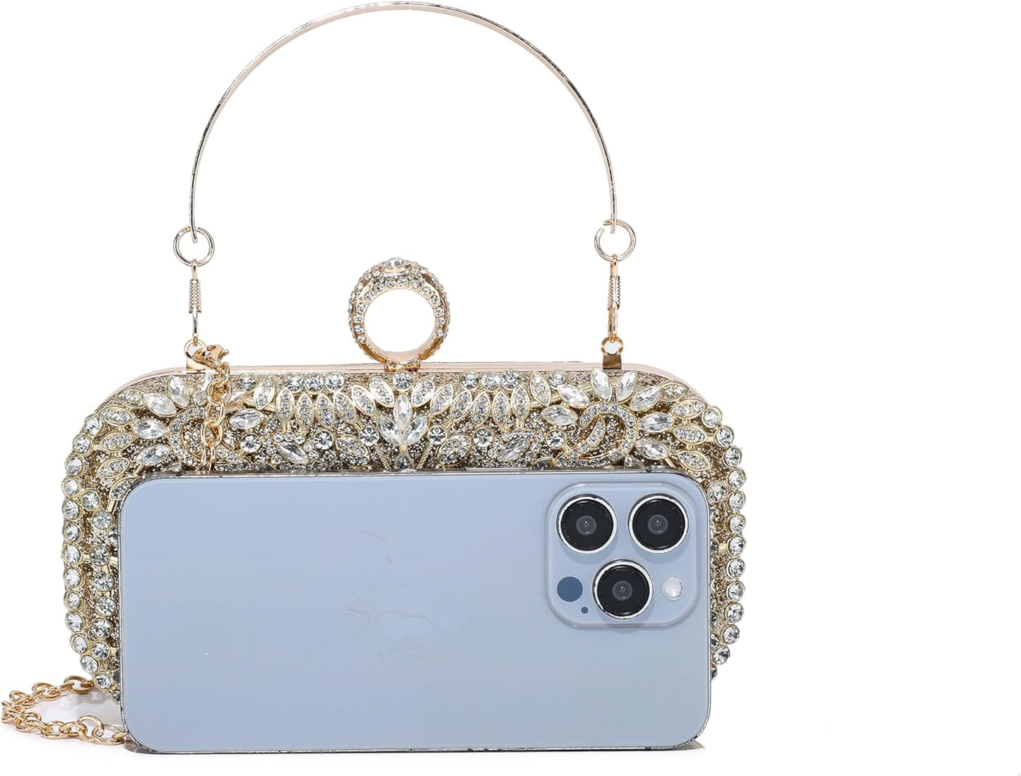 MUDUO Women's Evening Bags Sparkly Rhinestone Clutch Purses for Women Formal Party Prom Crystal Clutch Handbags Wedding Purse