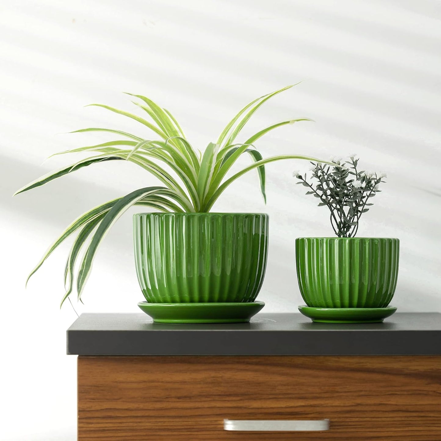Purilite Select 3-Piece Ceramic Indoor Planter Set