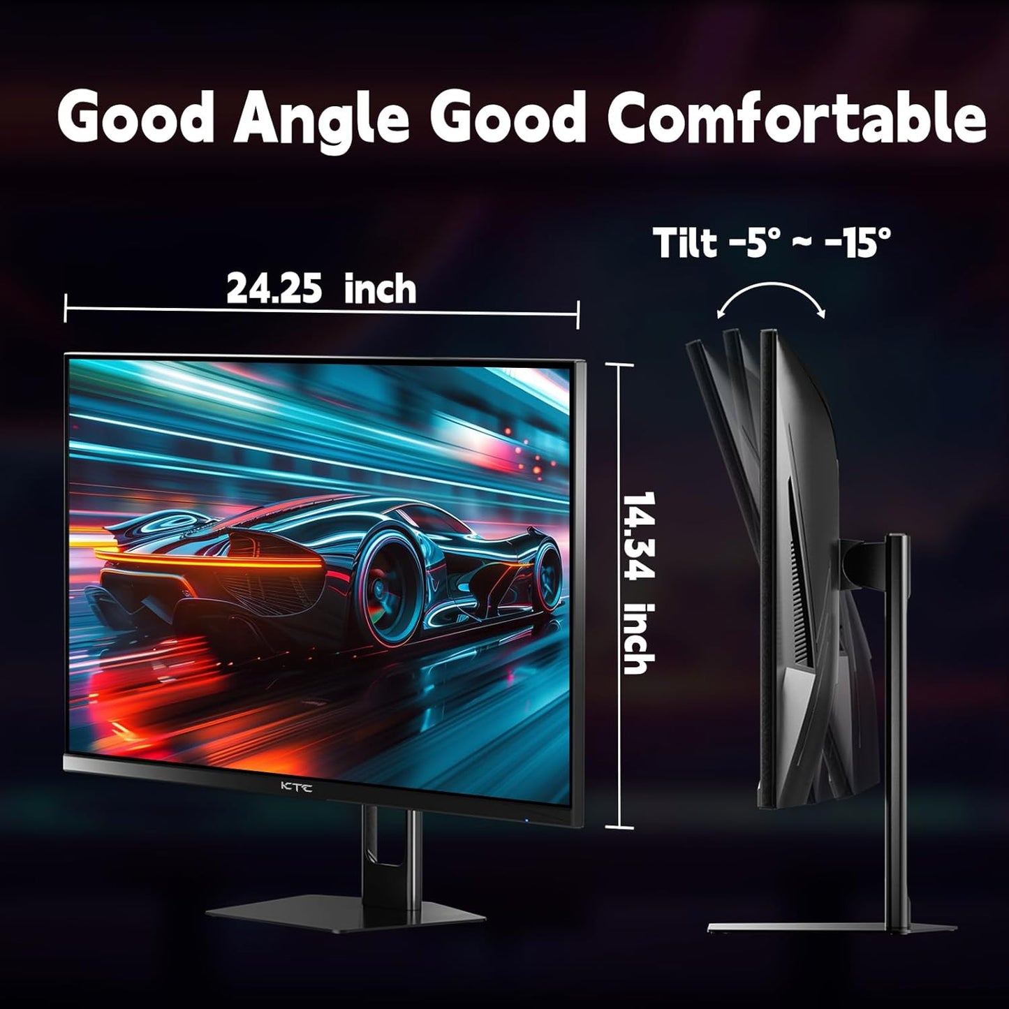 KTC 32 Inch 2K Computer Monitor, IPS 1440p Monitor with Ultra-Thin Bezels, HDR10, Freesync/G-sync, HDMI/DP Ports, Tilt Adjustable, Eyecare, Ideal for Business, Office, and Casual Gaming