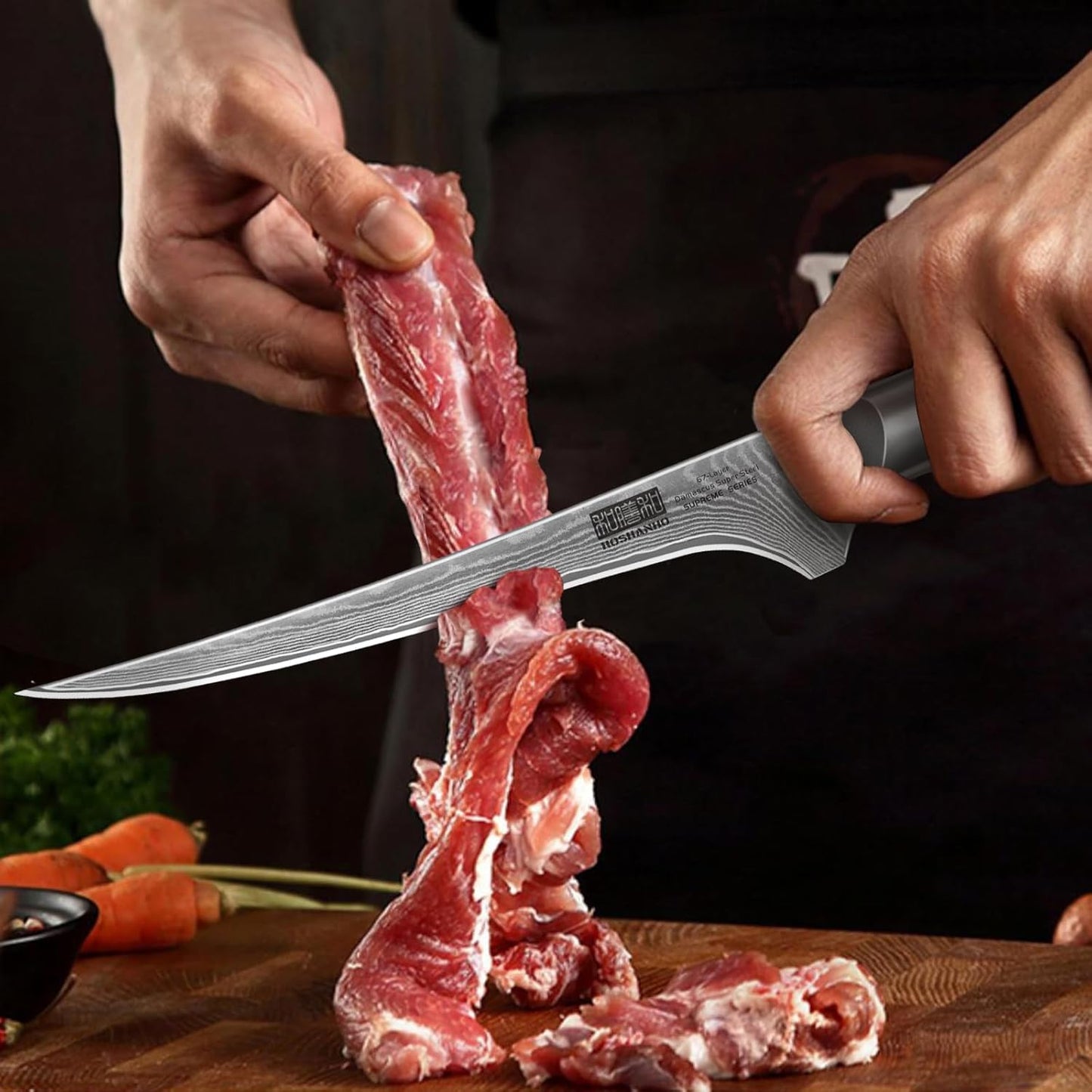 HOSHANHO Damascus Fillet Knife 7 Inch, Professional VG-10 Super Steel Boning Knife, Ultra Sharp Fish Knife with Ergonomic Handle