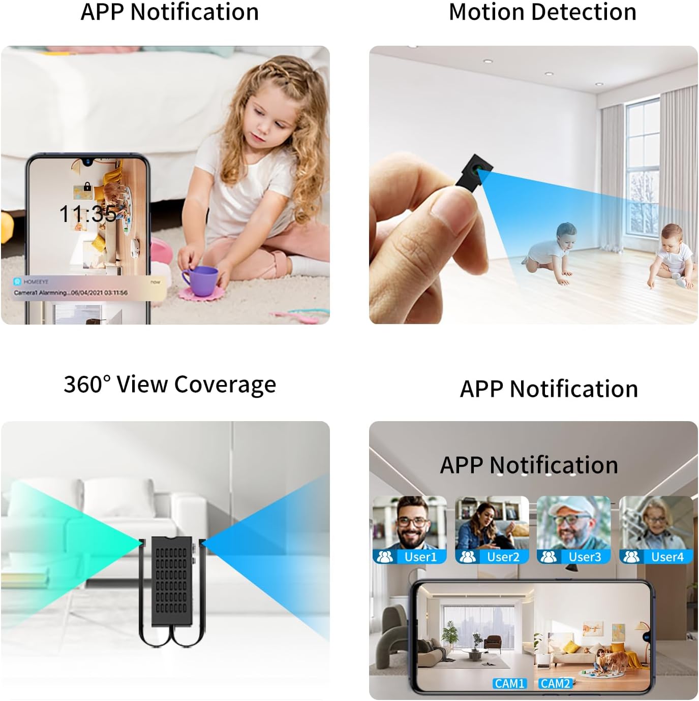 LIBREFLY True 2K Hidden Camera DIY Module - Dual Lens - Mini Wireless Spy Cam - WiFi Tiny Nanny Cam - Small Surveillance Cam for Indoor Outdoor Security
