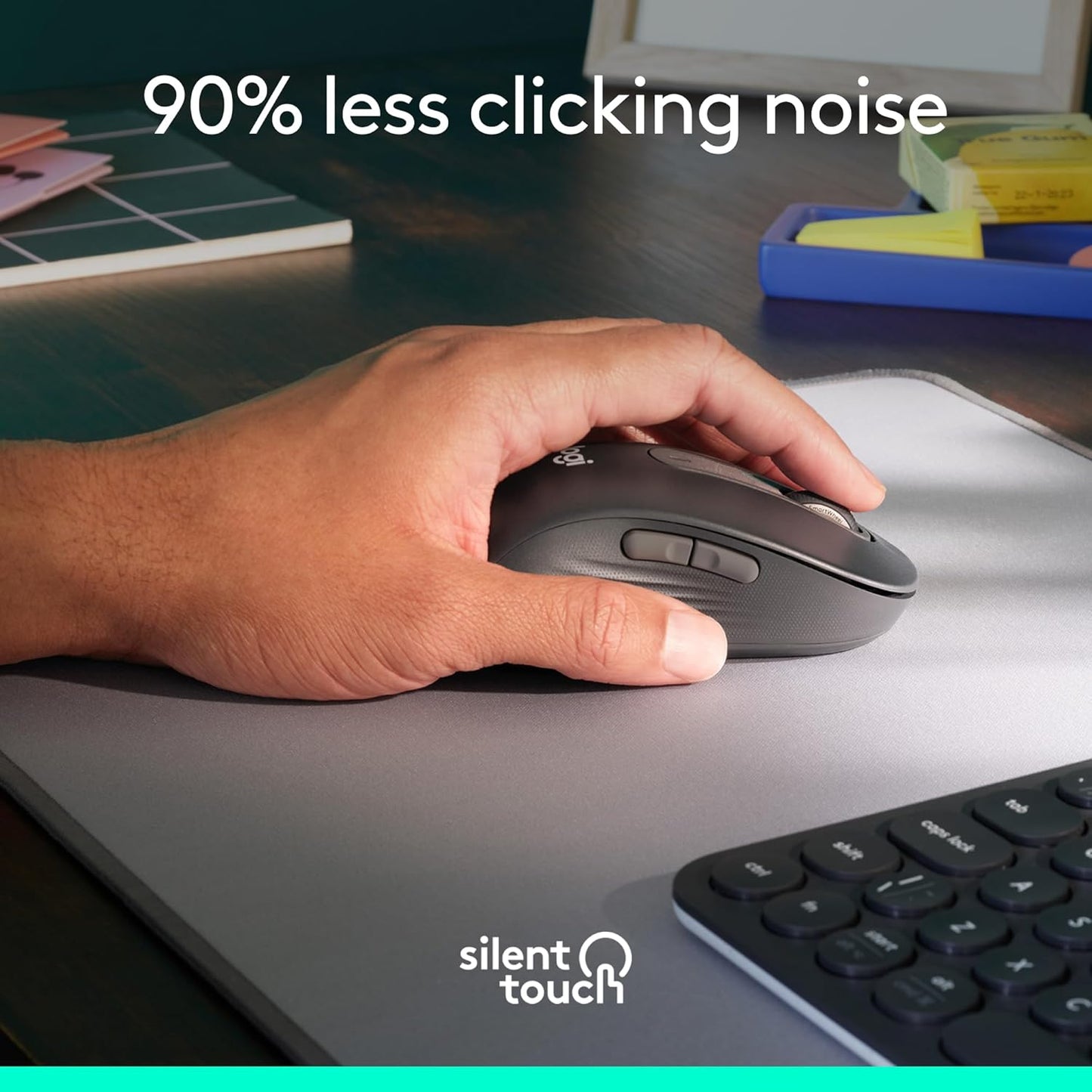 Logitech Signature M650 L Full Size Wireless Mouse - For Large Sized Hands, 2-Year Battery, Silent Clicks, Customizable Side Buttons, Bluetooth, for PC/Mac/Multi-Device/Chromebook - Black