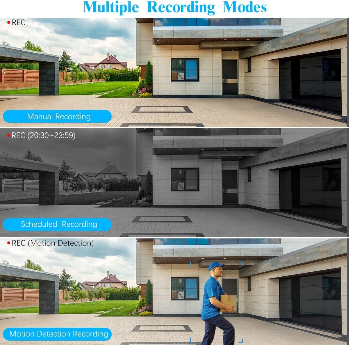 (4K/8.0MP,130°Ultra Wide Angle,2-Way Audio) Wired PoE Camera System with Monitor Outdoor IP Camera for House Indoor Home Security Systems, PIR Surveillance Cameras Video DVR Set