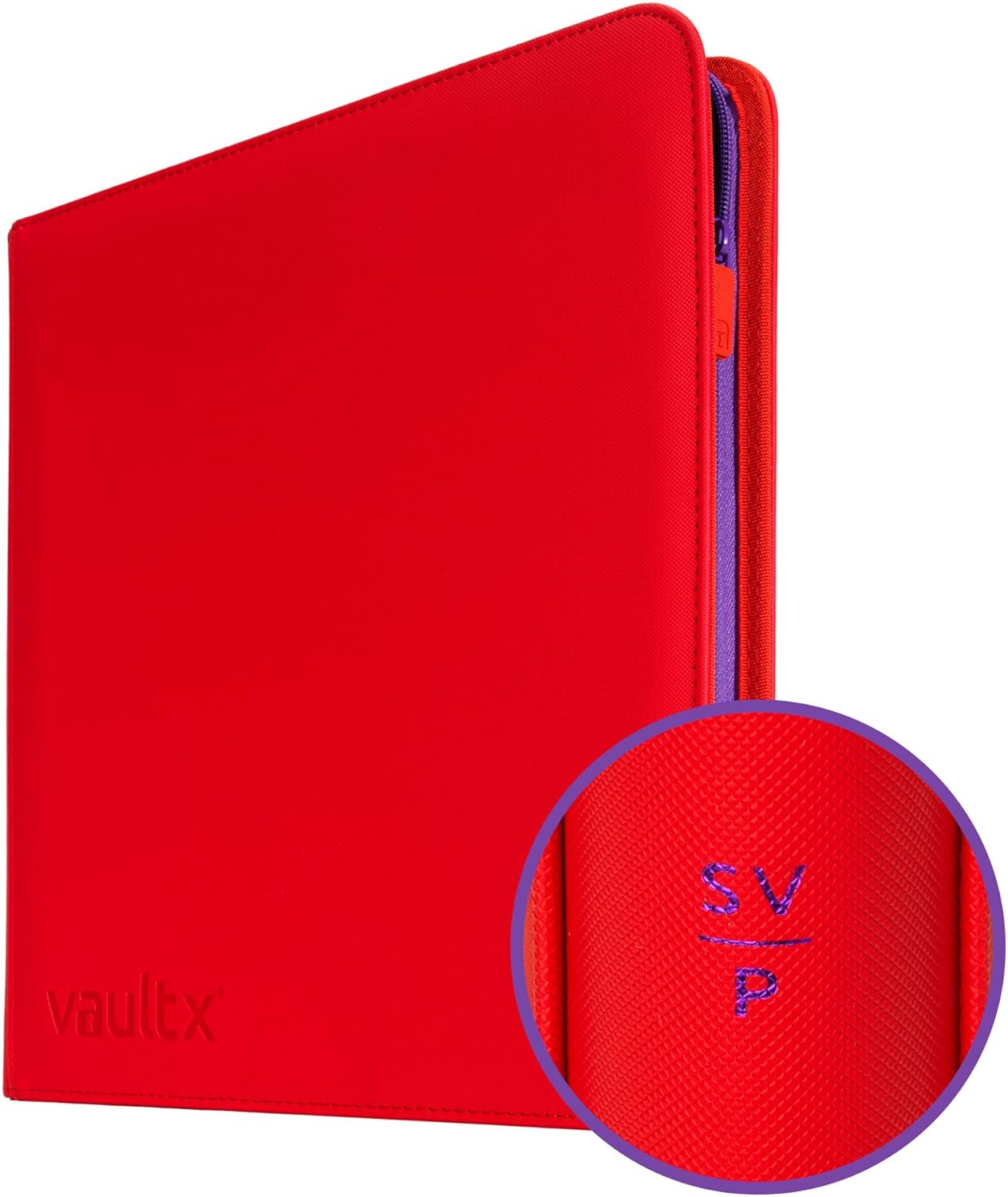 Vault X 12 Pocket Trading Card Zip Binder, 480 Cards, Compatible with Pokemon Scarlet & Violet Set, Exo-Tec Album Material, 20 Side-Loading Pages, Folder for Collectible TCG (SV1)