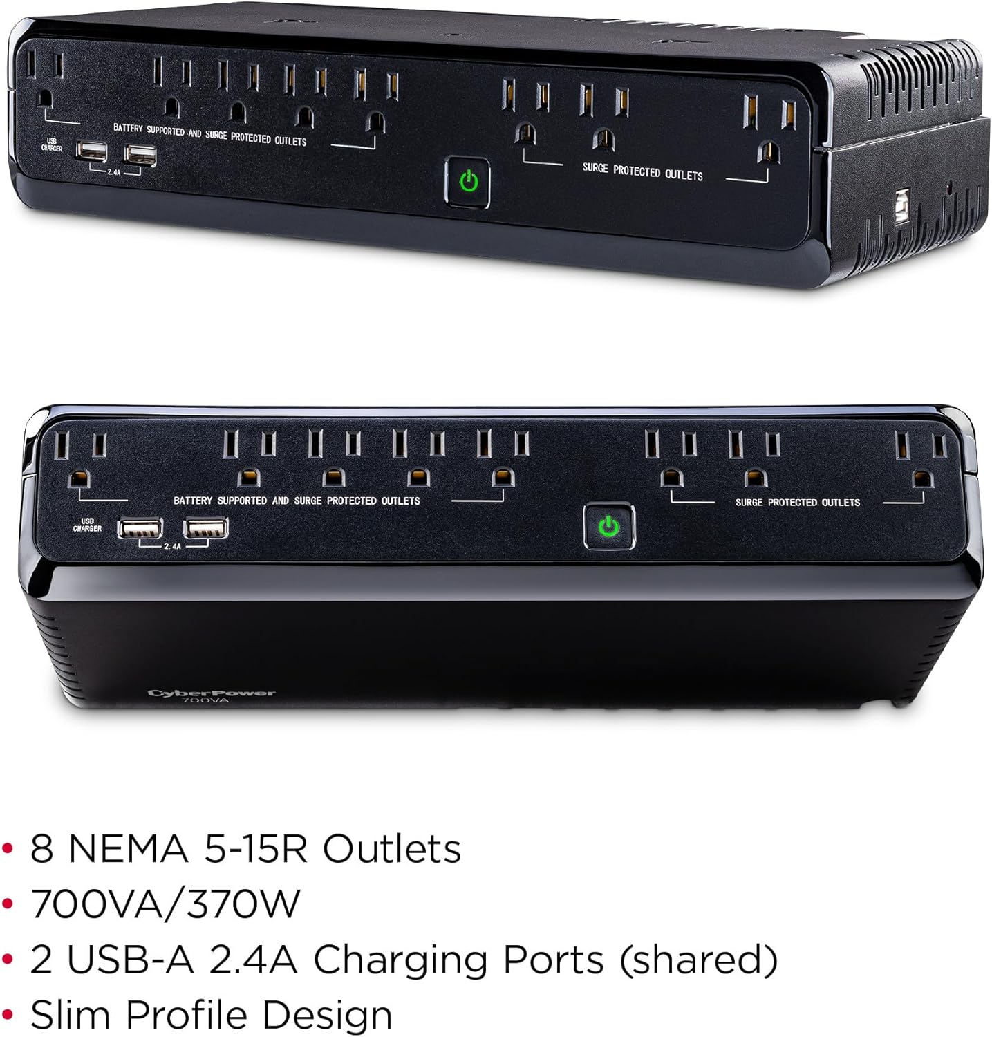 CyberPower ST425 Standby UPS System, 425VA/260W, 8 Outlets, Compact