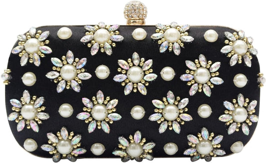 CORIOS Rhinestone Evening Bag for Women Beaded Clutch Bag Bridal Wedding Purse Glitter Shoulder Bag Luxury Crystal Handbag