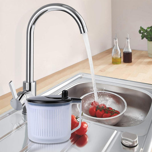Fruit Cleaner Spinner - Fruit Dryer Spinner Vegetable Washer with Handle | Kitchen Gadgets, Fruit Washing Bowl for Fresh Crisp Clean Salad and Produce - PuriLite