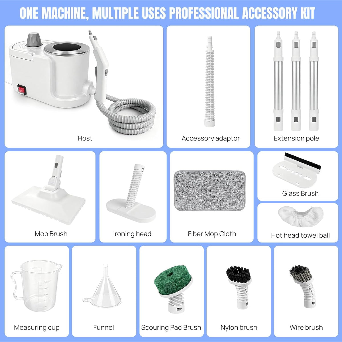 Steam Cleaner,5 Bar Handheld Steamer & Steam Mop,Steamer Cleaning for Home