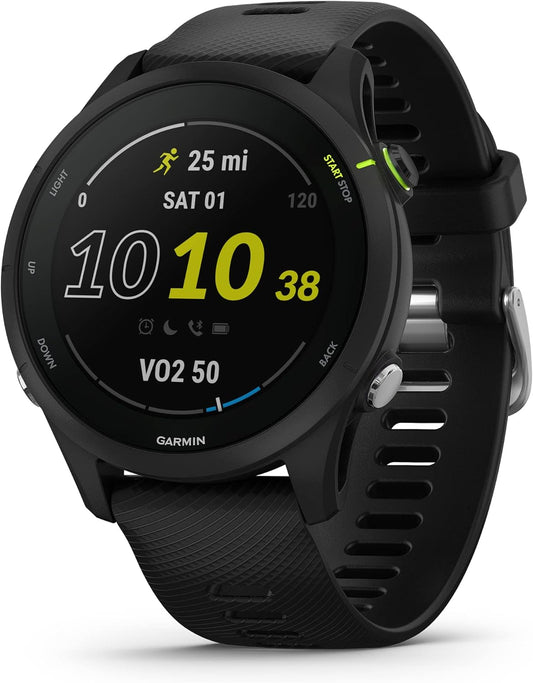 Garmin Forerunner® 255 Music, GPS Running Smartwatch with Music, Advanced Insights, Long-Lasting Battery, Black, 46 MM
