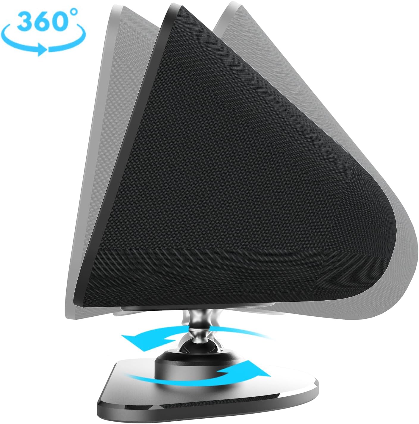 ezbnb Adjustable Stand for Echo Show 5 (3rd Gen), Aluminum Smart Display Stand with Strong Magnetic, Full Anti-Slip Base, Tilt + Swivel, Compatible with Show 5 (3rd Gen)& iPhone 14