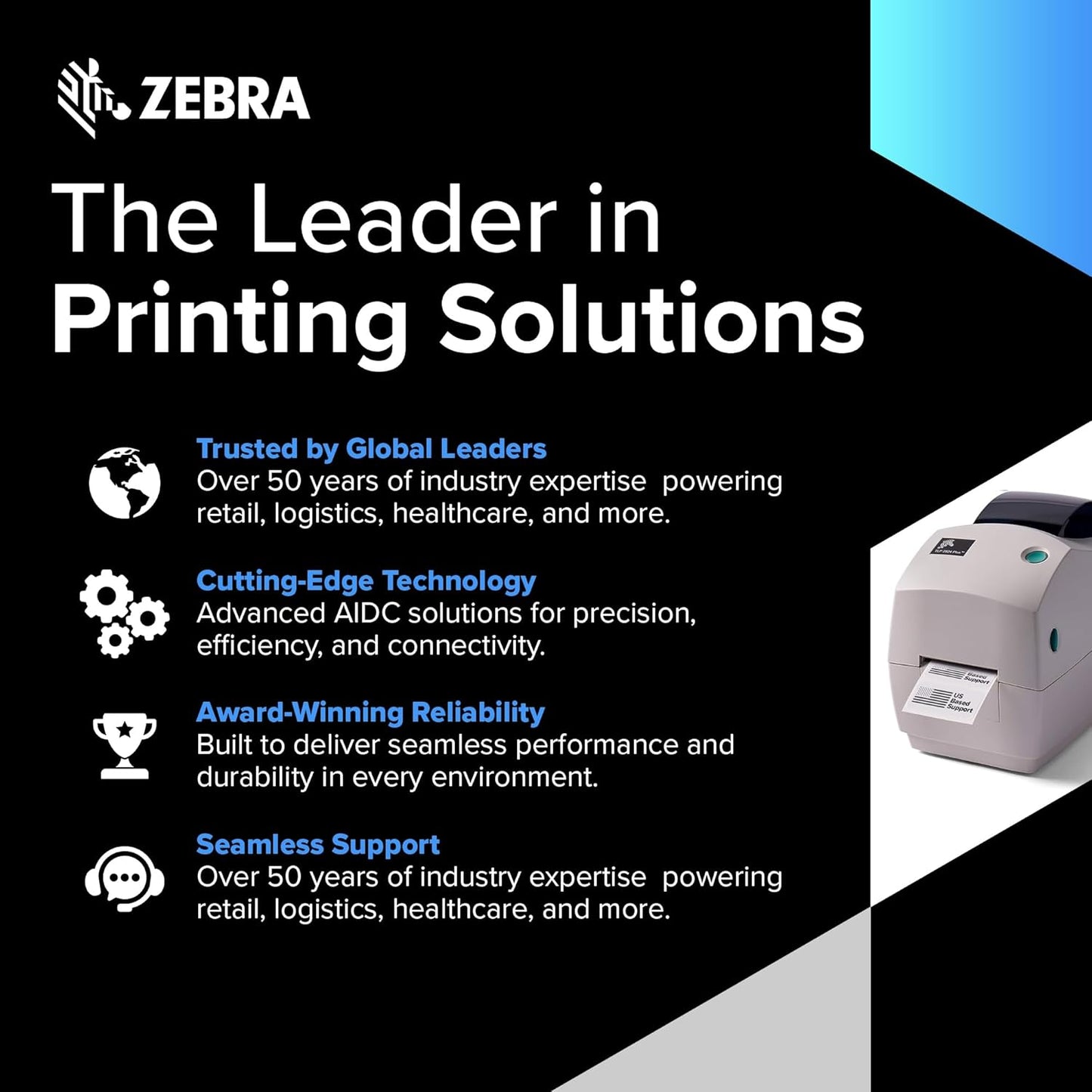 JetSet Label Zebra TLP 2824 Plus Thermal Transfer Desktop Monochrome Printer | 2 in Width | Serial & USB Port Connectivity 282P-101110-00 | Include Jetset Software