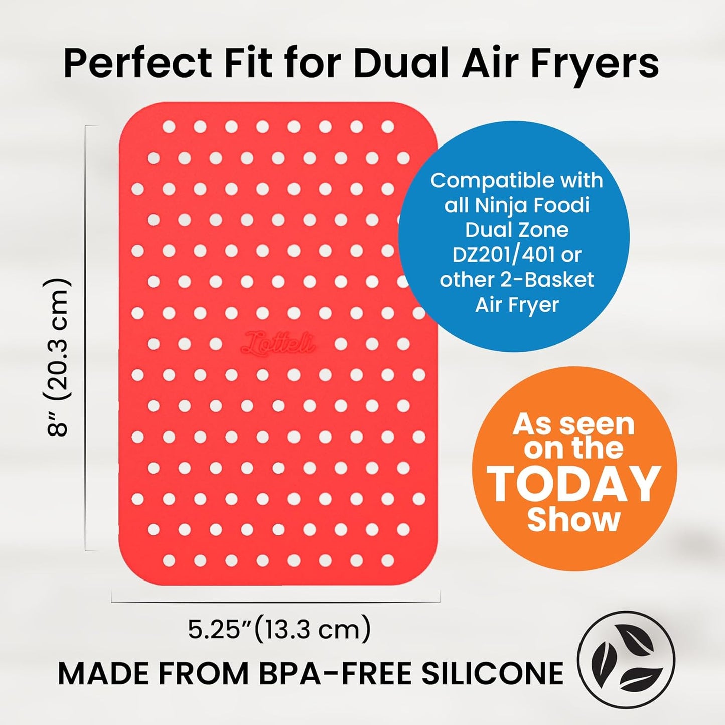 Collapsible Silicone Air Fryer Basket Liners Pot - AirFryer Liners Reusable Bowls for 5 Quart or Bigger - Air Fryer Accessories 2 Pack - Round Silicone Liners (Red & Black)