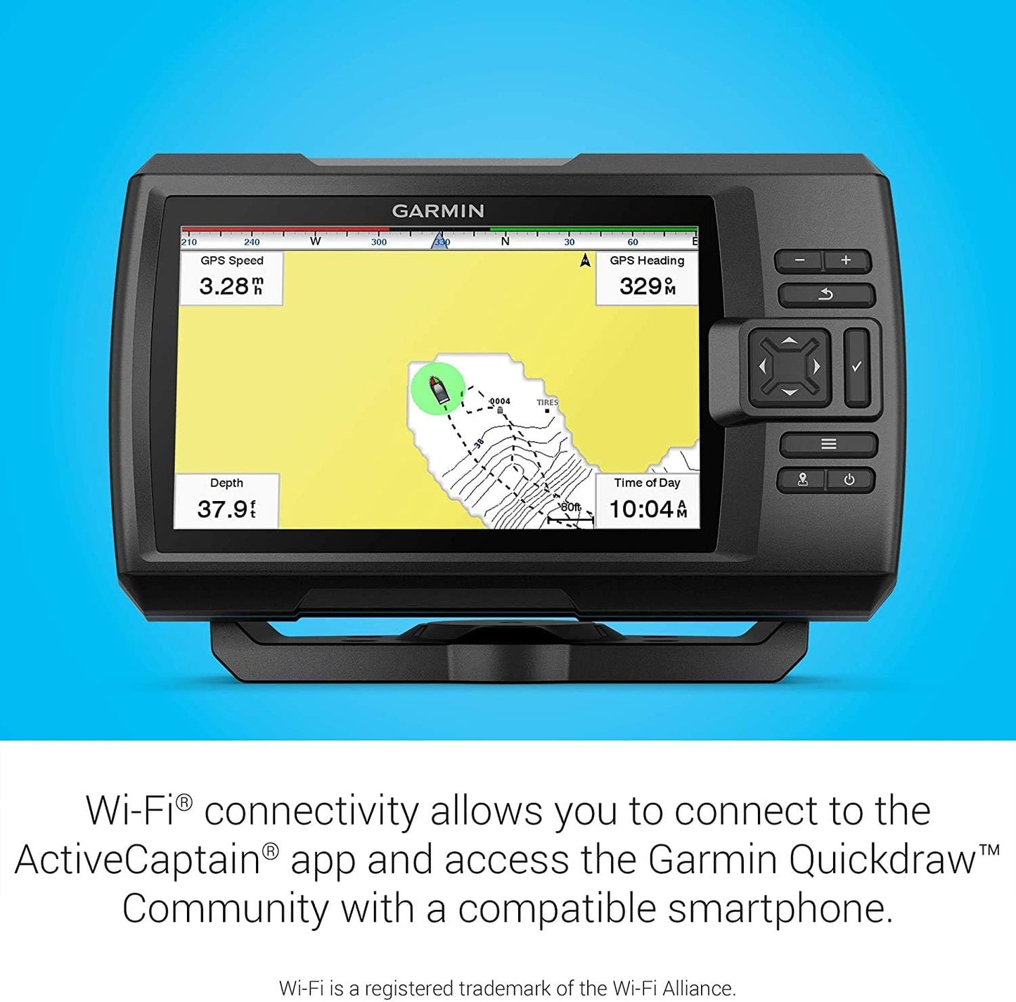 Garmin Striker Vivid 4cv Bundle with Transducer and Protective Cover, 4-inch Color Fishfinder, Vivid Scanning Sonar Color Palettes 010-02550-00