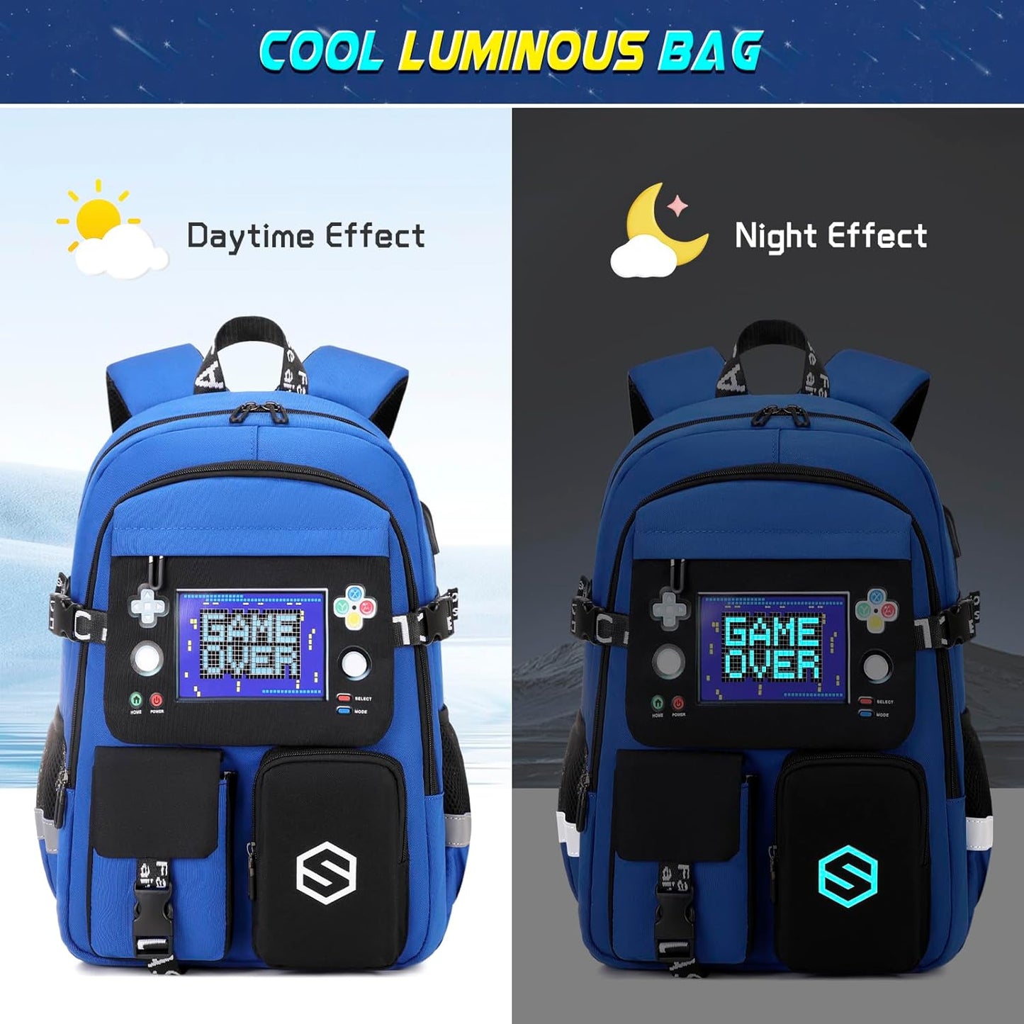 Scothen Cool Luminous School Backpacks for Boys