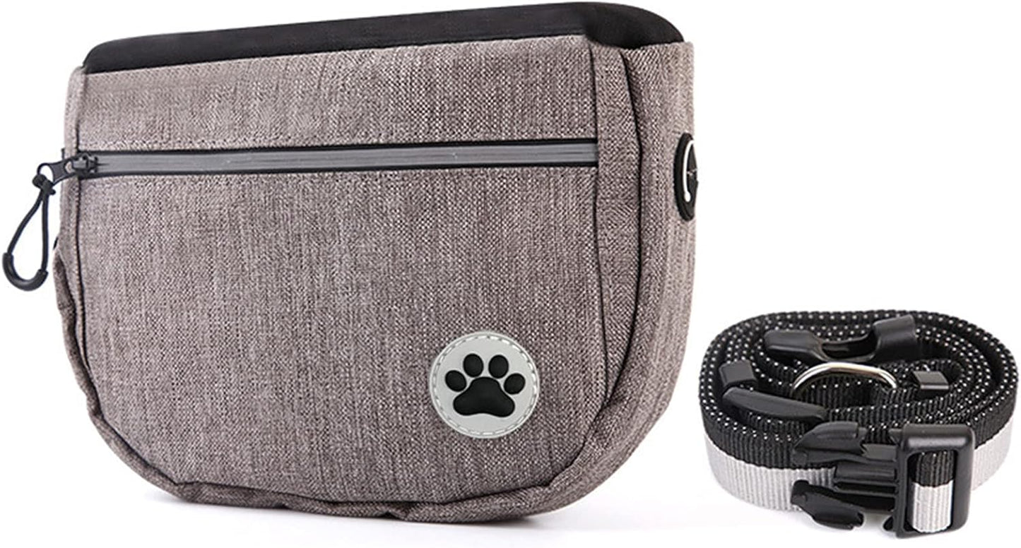 wefenad Large Capacity Dog Snack Bag Dog Treat Pouch Dog Training Pouch Bag with Adjustable Waistband Pet Training Pocket Bag dH