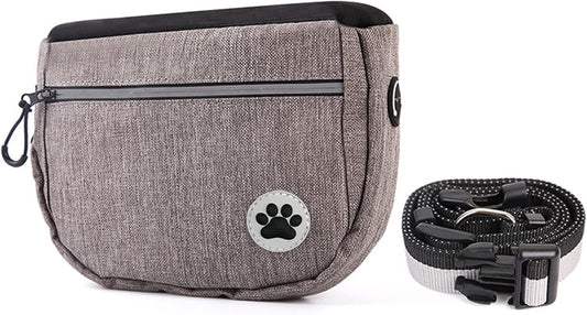wefenad Large Capacity Dog Snack Bag Dog Treat Pouch Dog Training Pouch Bag with Adjustable Waistband Pet Training Pocket Bag dH