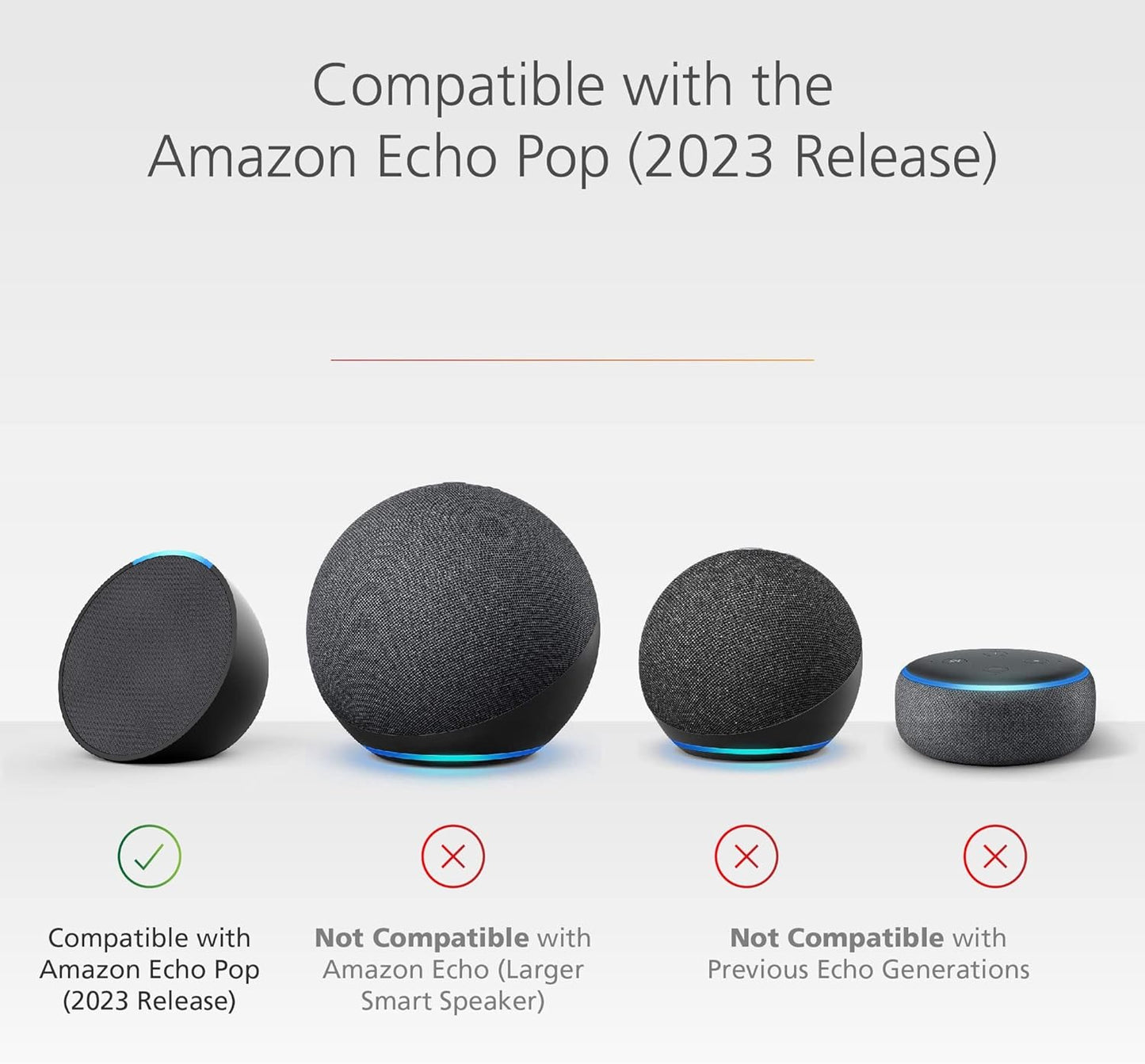 Made For Amazon Sleeve for Echo Pop (2023 Release)