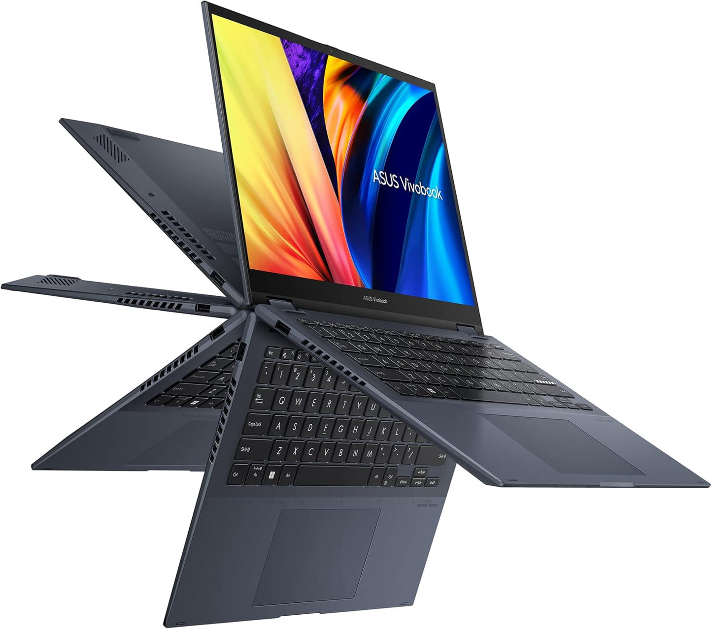 ASUS Vivobook S 14 Flip Laptop, 14” WUXGA 16:10 Touch Display, AMD Ryzen 7 7730U CPU, AMD Radeon™ Graphics, 16GB RAM, 512GB SSD, Fingerprint Sensor, Windows 11 Home, Quiet Blue, TN3402YA-AS71-CA