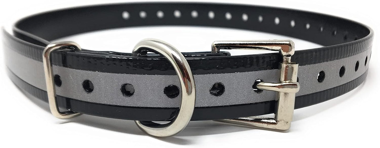 Replacement Strap for Dogtra Collars - 3/4" Wide Ultra-Durable Dog E-Collar Replacement for Training, Bark, Shock, Electric, and GPS Collars - 28" Adjustable Length Solid Black