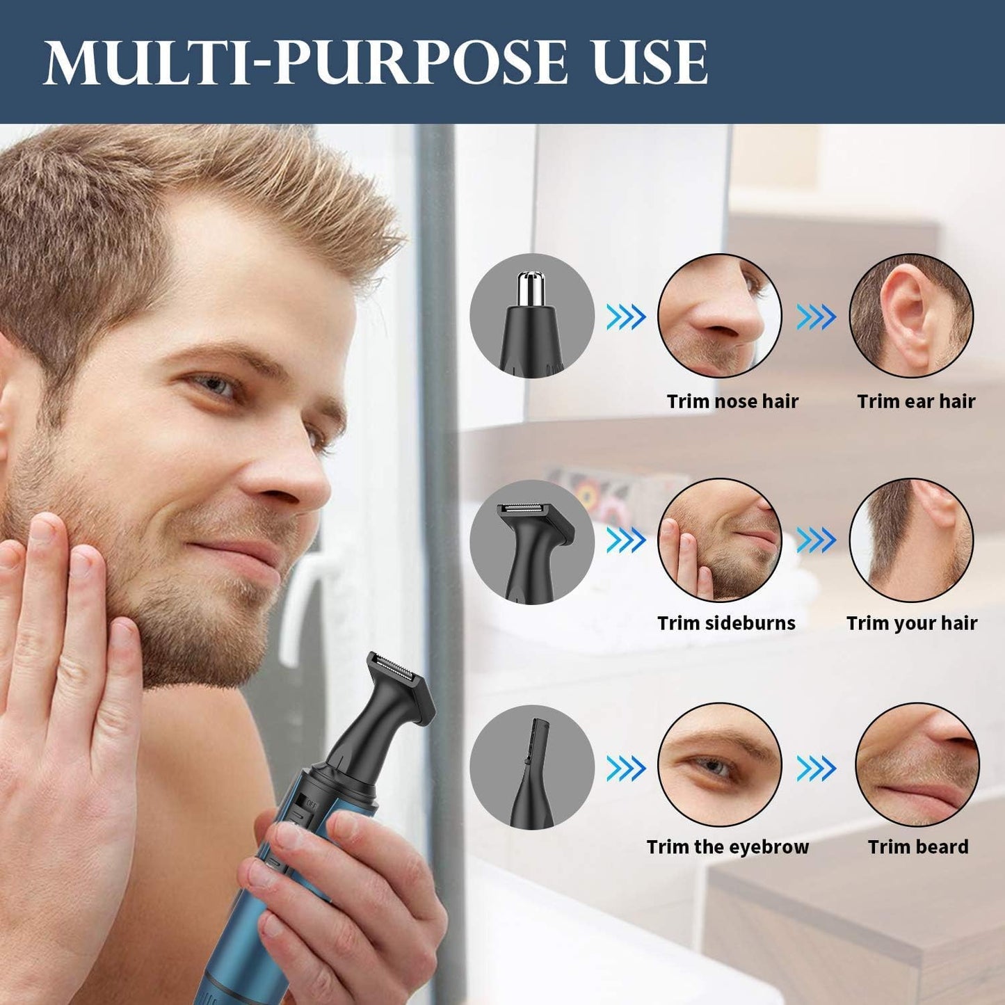 Purilite Select Professional USB Rechargeable Ear and Nose Trimmer