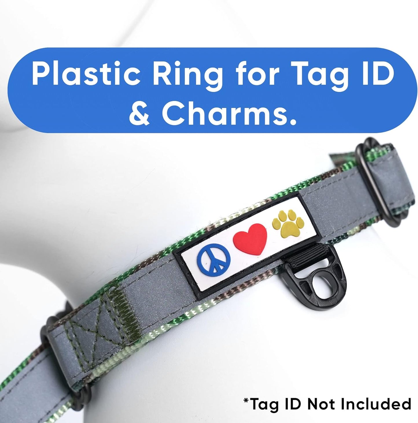 Pawtitas Chain Martingale Dog Collar Puppy Collar Reflective Dog Collar Training Dog Collar Behavioral Dog Chain Collar Collar Medium Dog Collar Green Dog Collar
