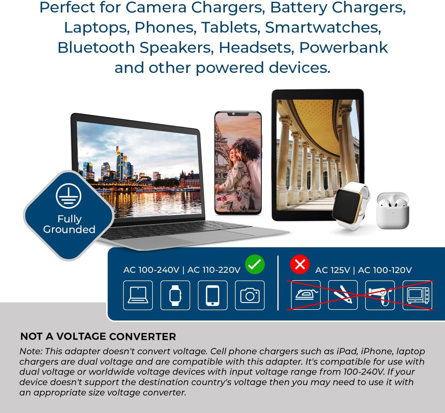 OREI South Africa, Botswana, Namibia Travel Plug Adapter with Dual USB - USA Input - Type M (U2U-10L), Will work with Cell Phones, Camera, Laptop, Tablets, iPad, iPhone