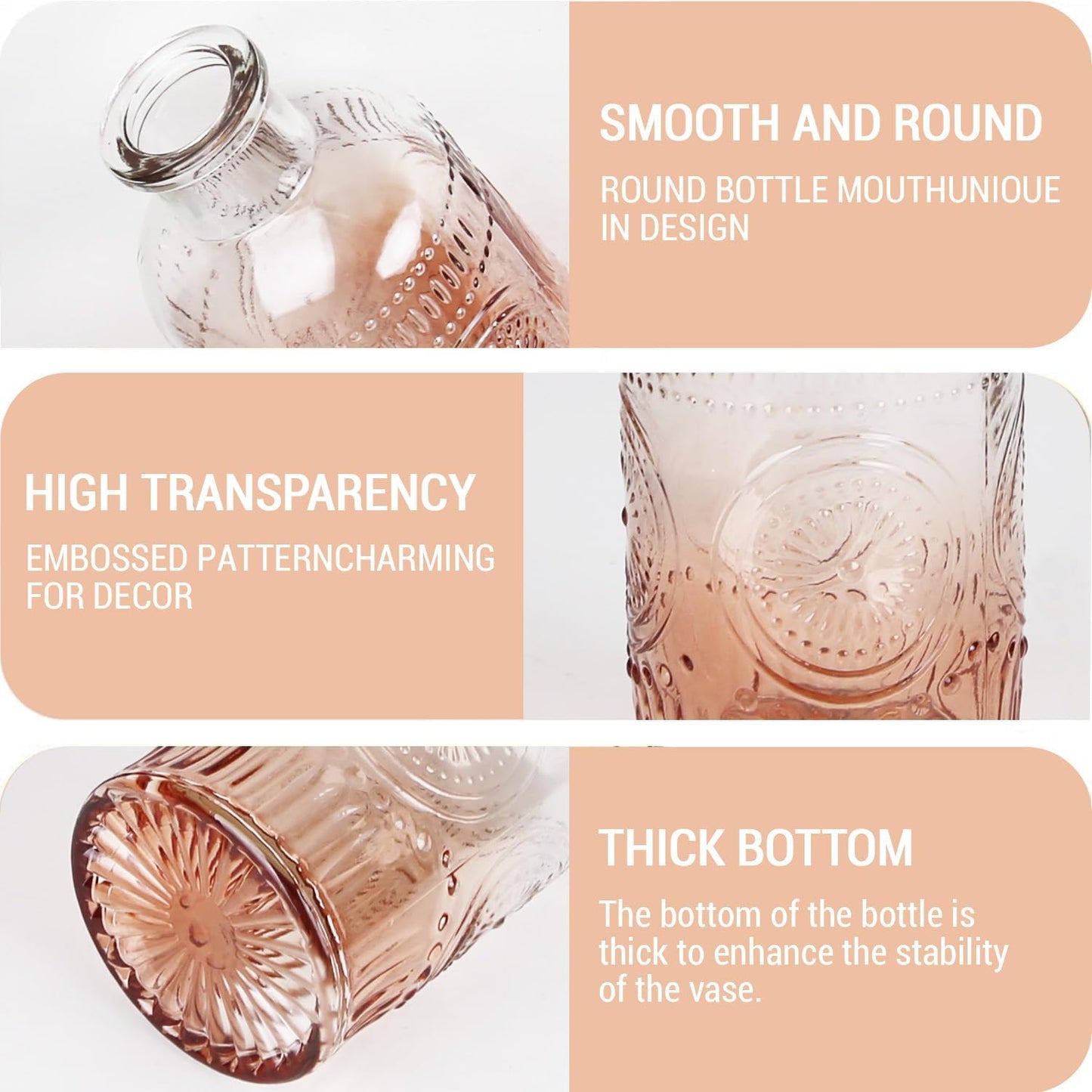 Sawoake Mini Bud Vases As Wedding Centerpieces for Tables,Clear Bud Vases for Flowers,Small Flower Vases Suitable for Birthday Party,Anniversary,Wedding Reception,Baby Shower (Clear-12PCS)