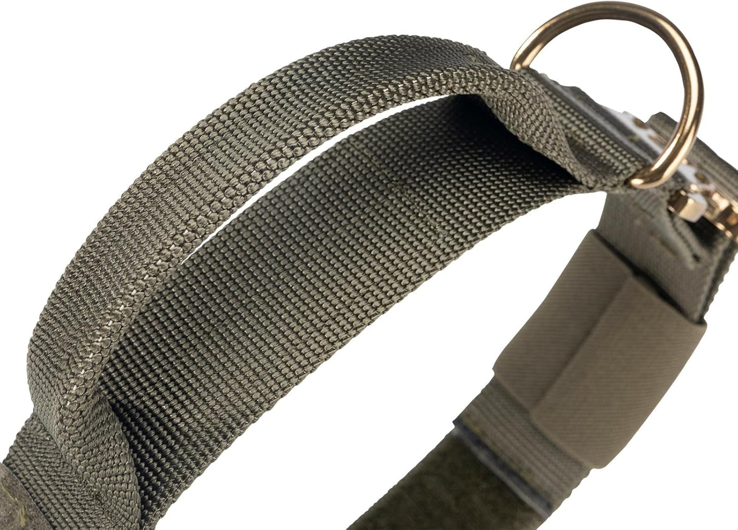 EXCELLENT ELITE SPANKER Tactical Dog Collar Nylon Adjustable K9 Collar Military Dog Collar Heavy Duty Metal Buckle with Handle(Coyote Brown-XL)