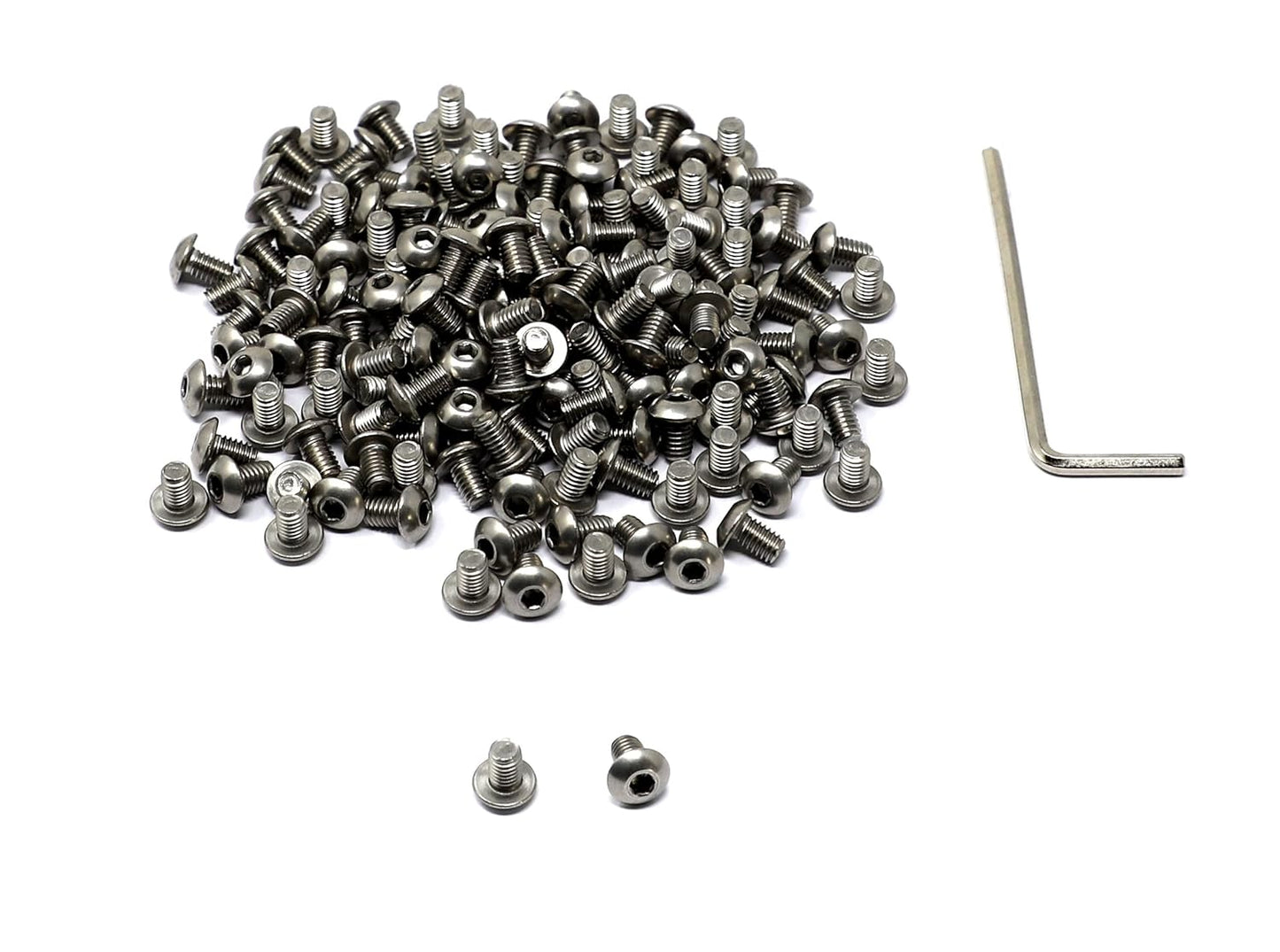 iexcell 50 Pcs M6 x 20mm Thread Pitch 1 mm Stainless Steel 304 Hex Socket Button Head Cap Screws Bolts Kit